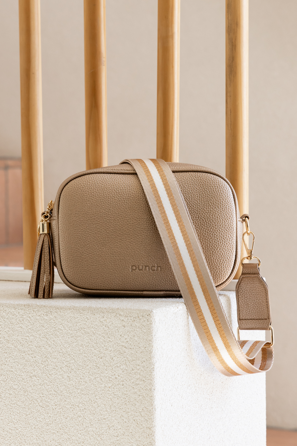 Punch Crossbody Bag Bronze
