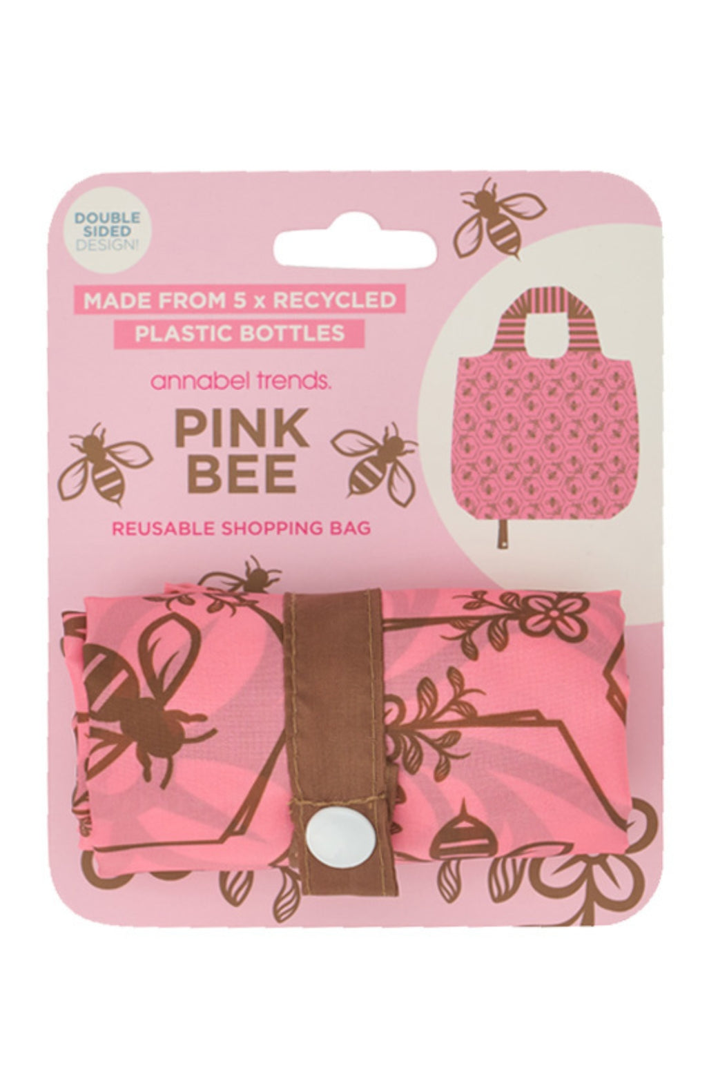 Annabel Trends Shopping Tote Pink Bee
