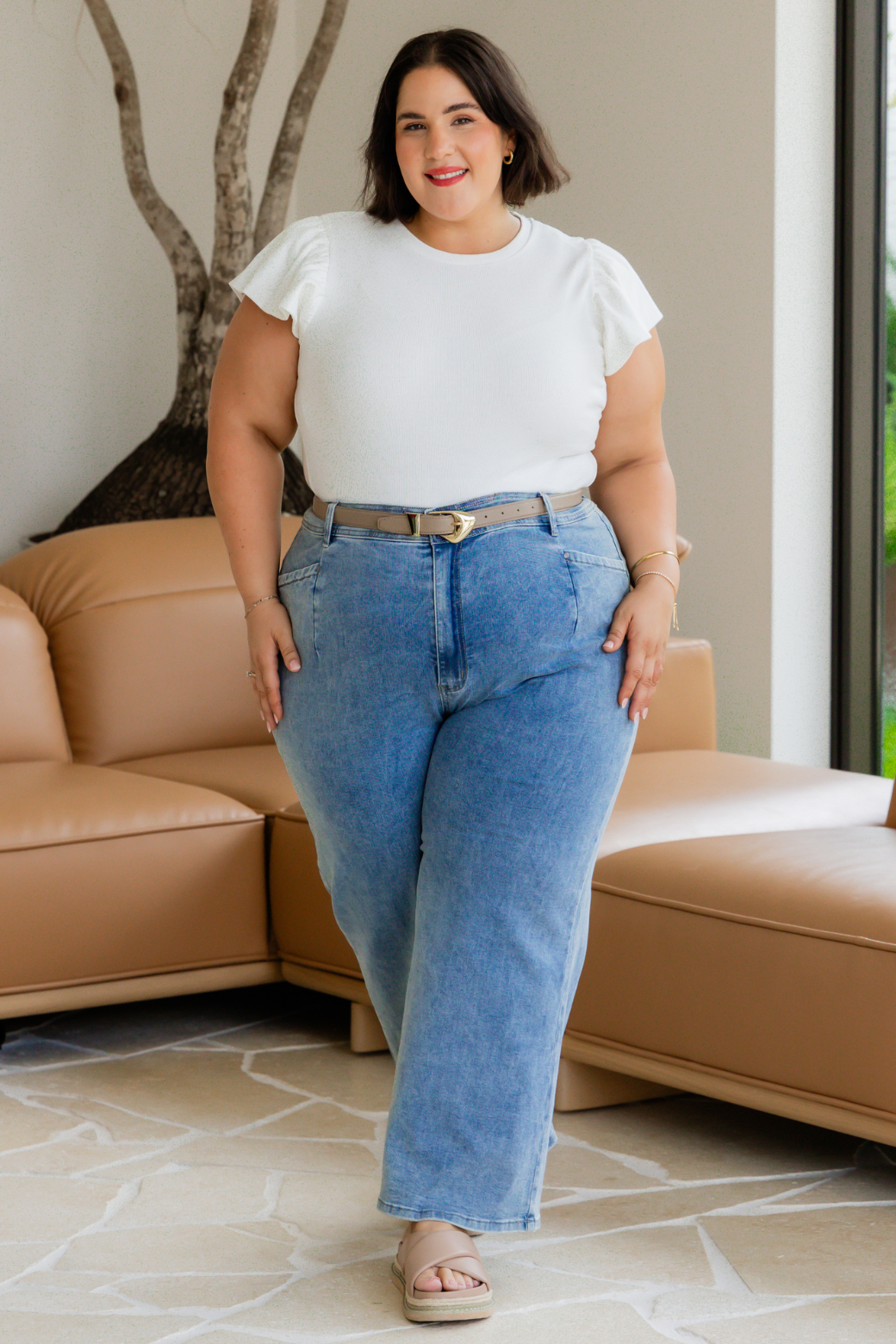 Agnes Frill Tank White