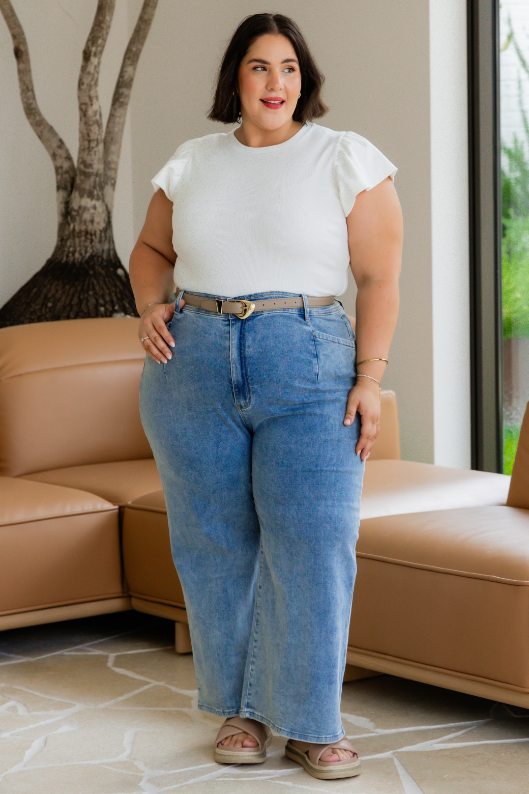 Agnes Frill Tank White