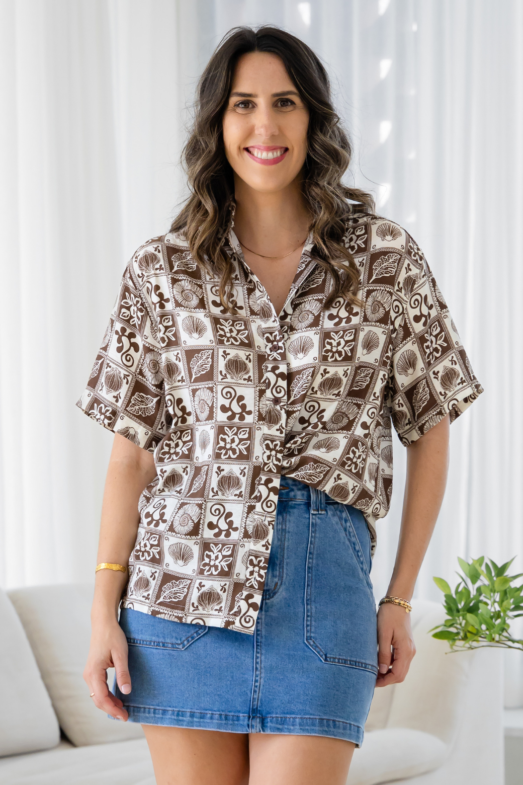 Abbie Shirt Waverley Print Choc