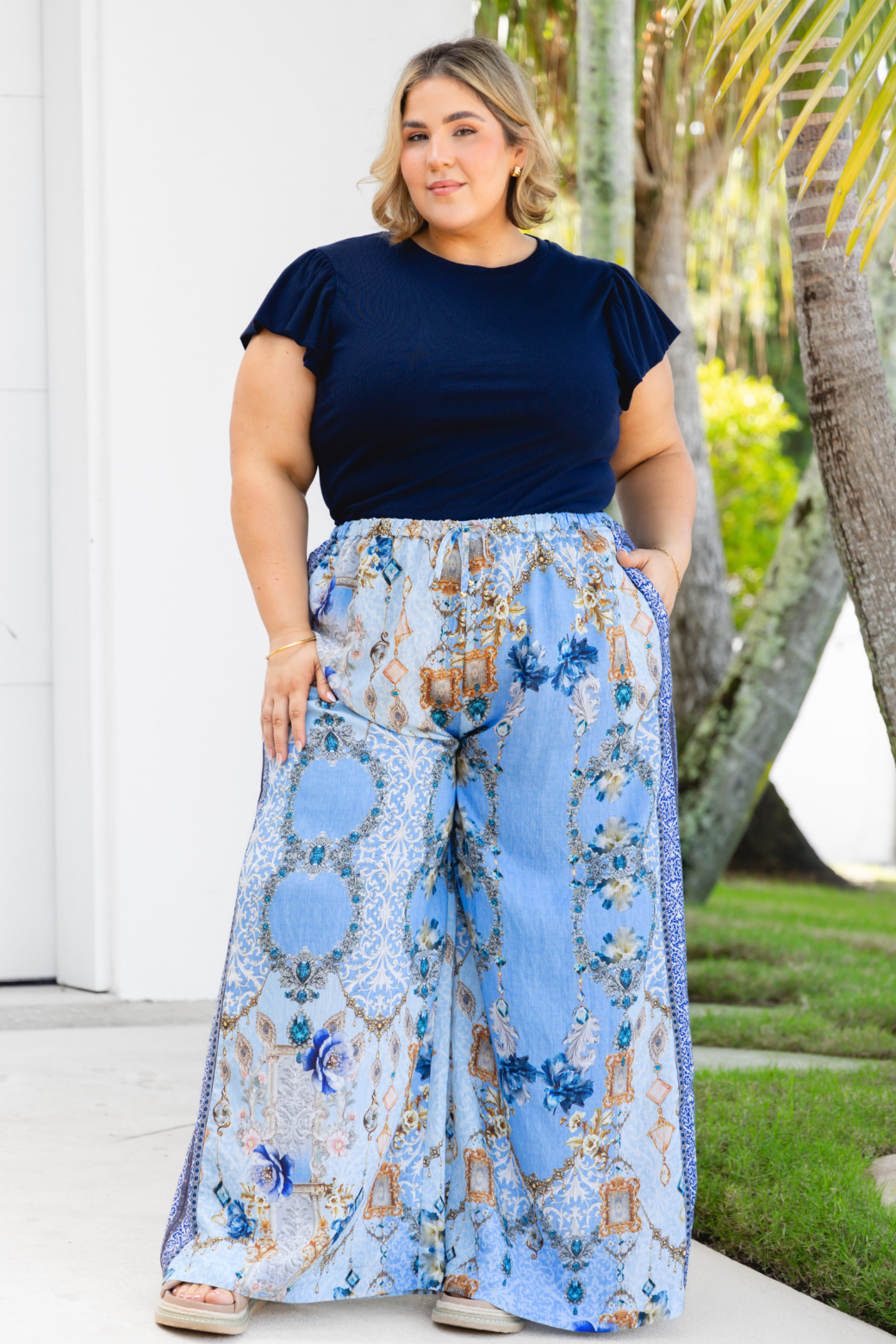 Agnes Frill Tank Navy