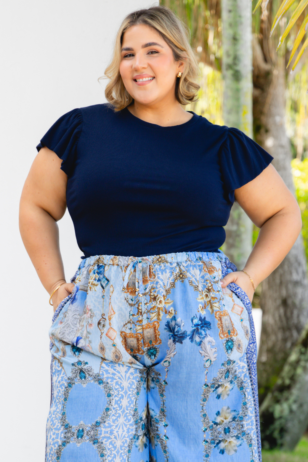 Agnes Frill Tank Navy