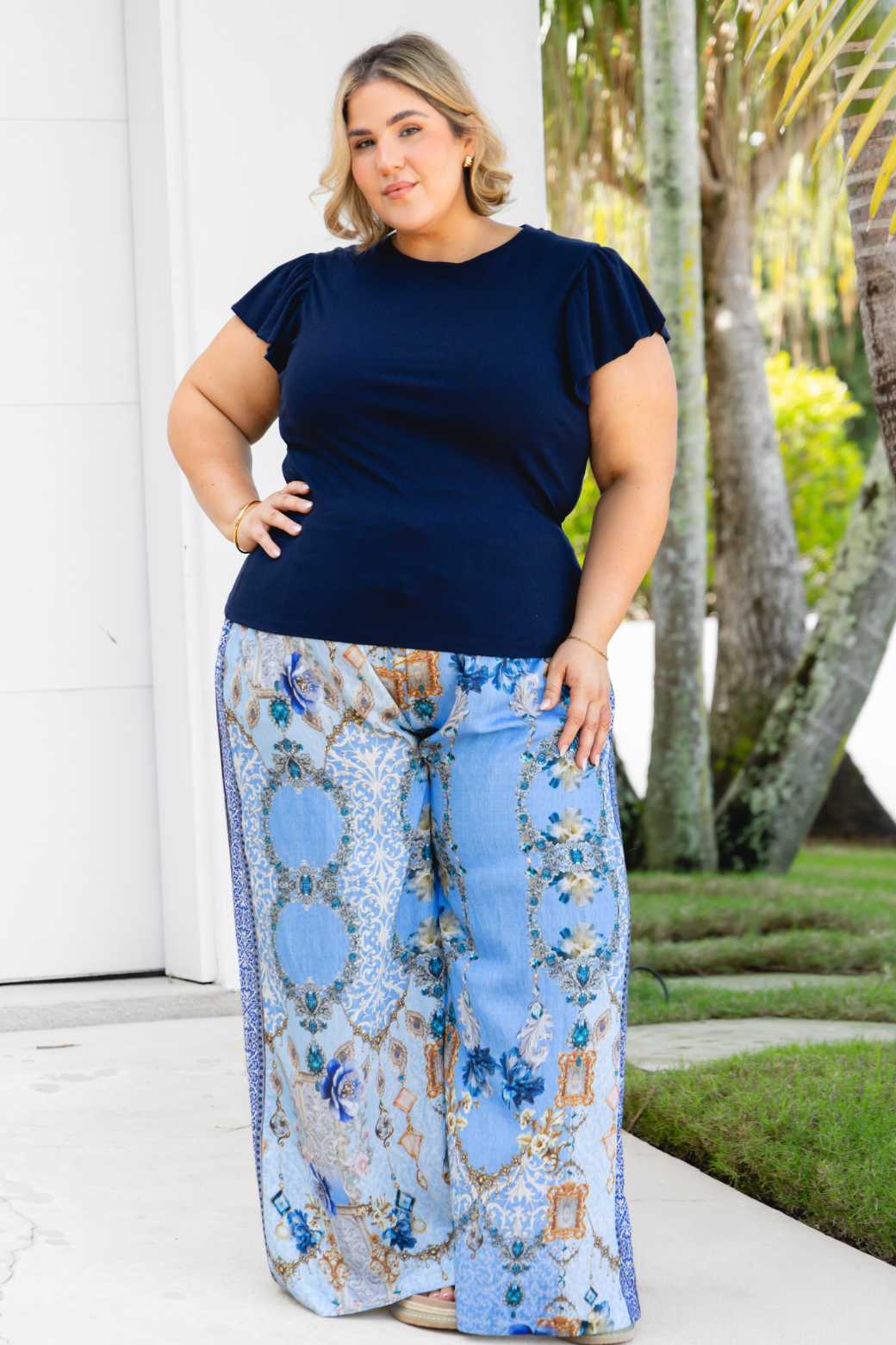 Agnes Frill Tank Navy