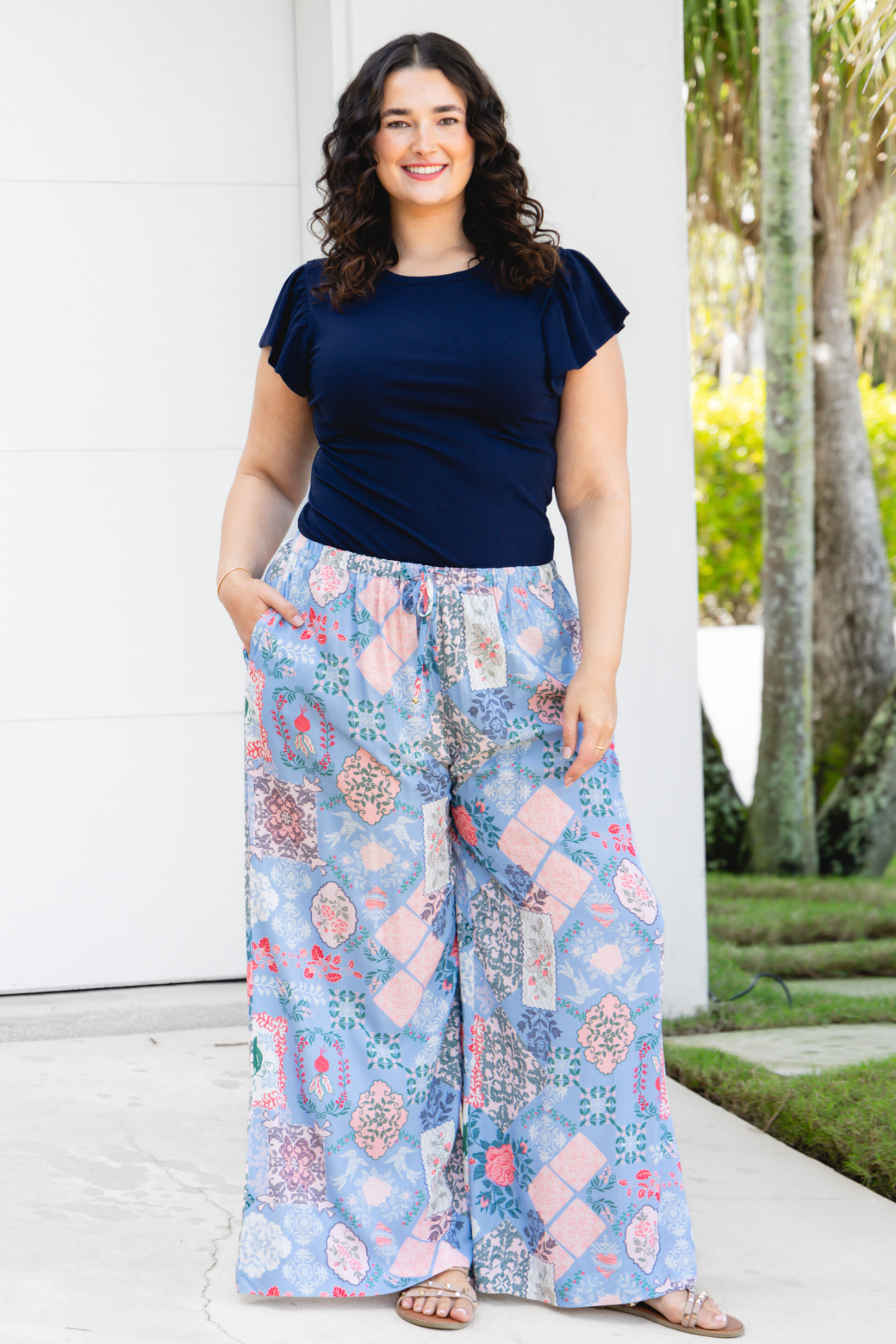 Agnes Frill Tank Navy