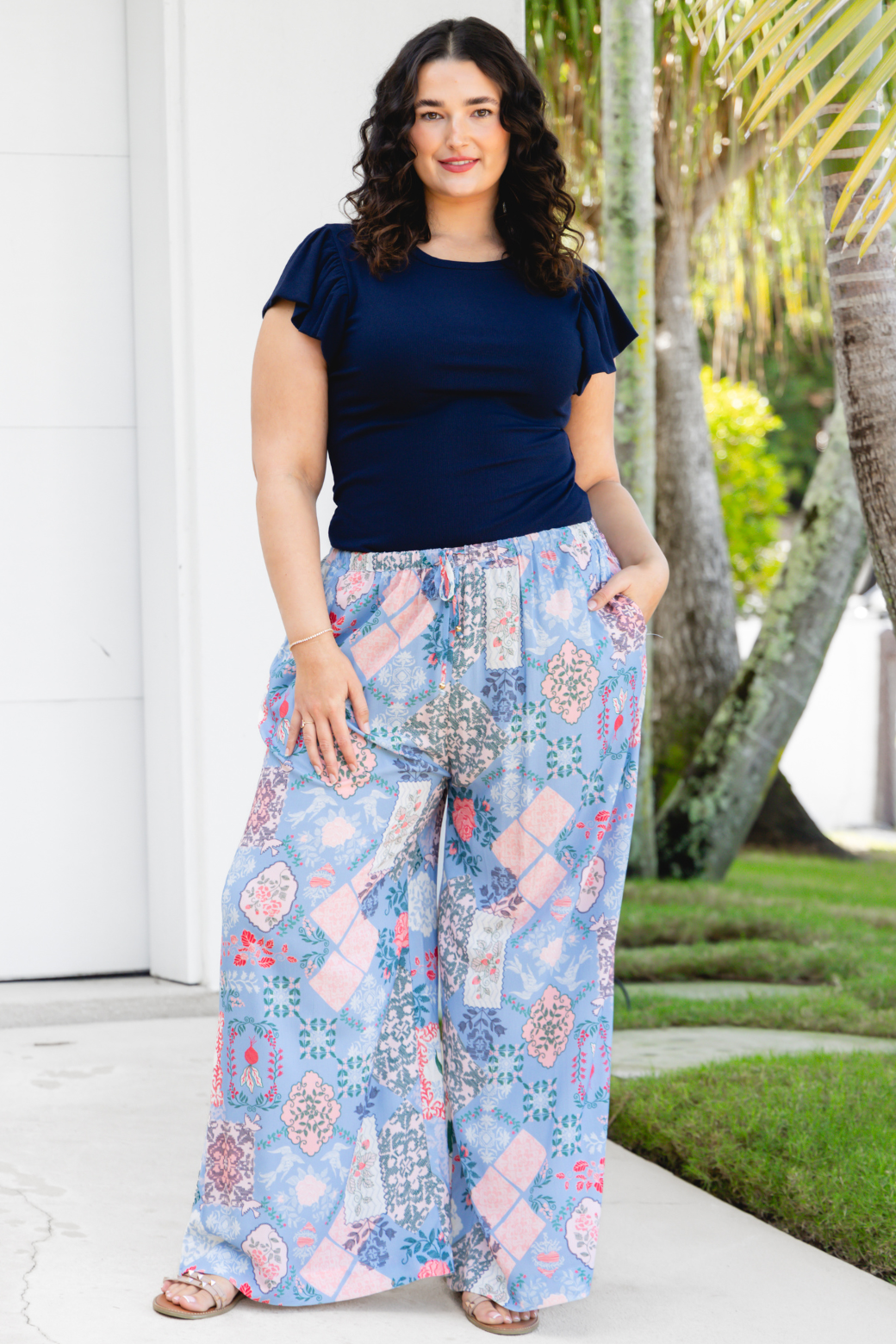 Agnes Frill Tank Navy