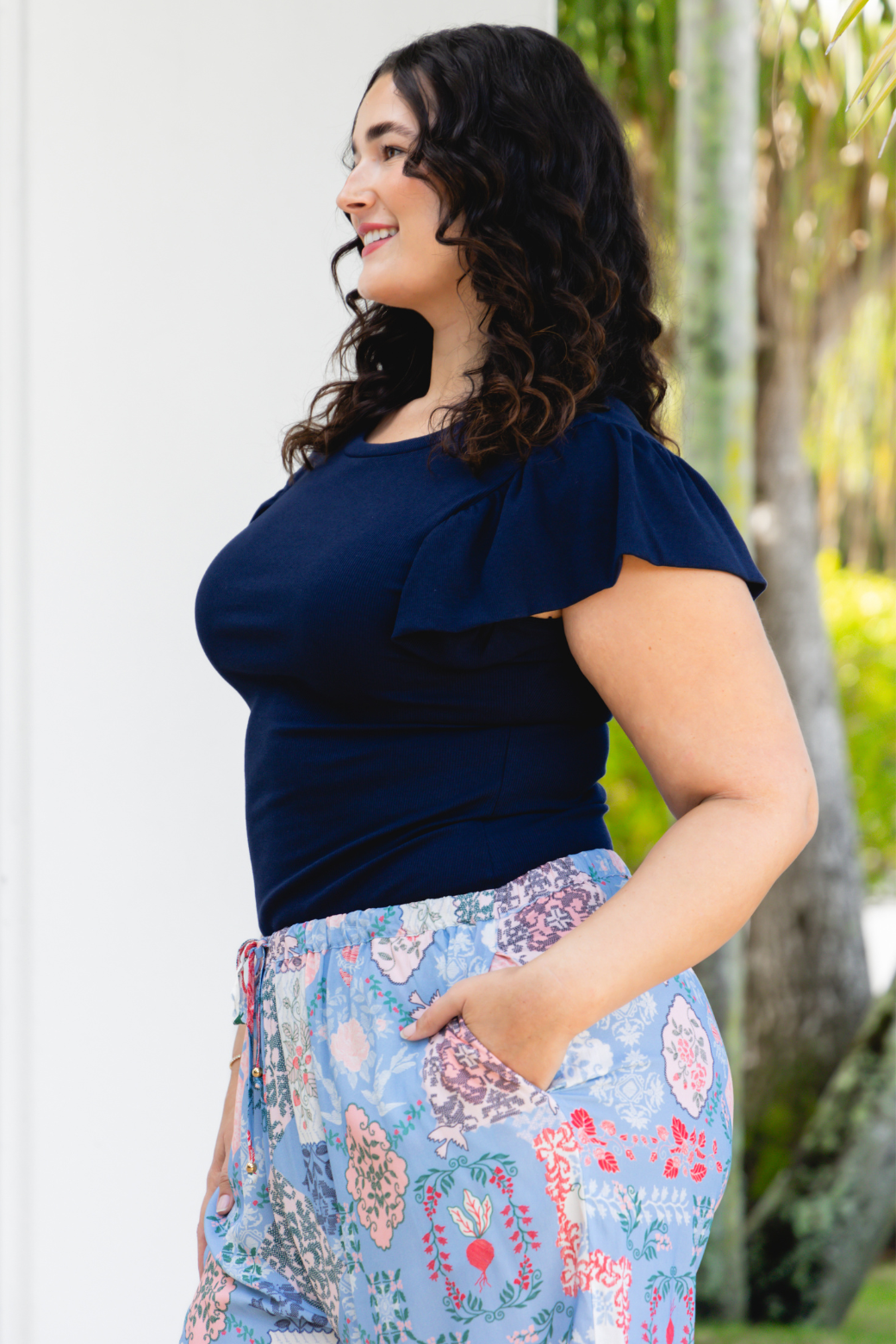 Agnes Frill Tank Navy