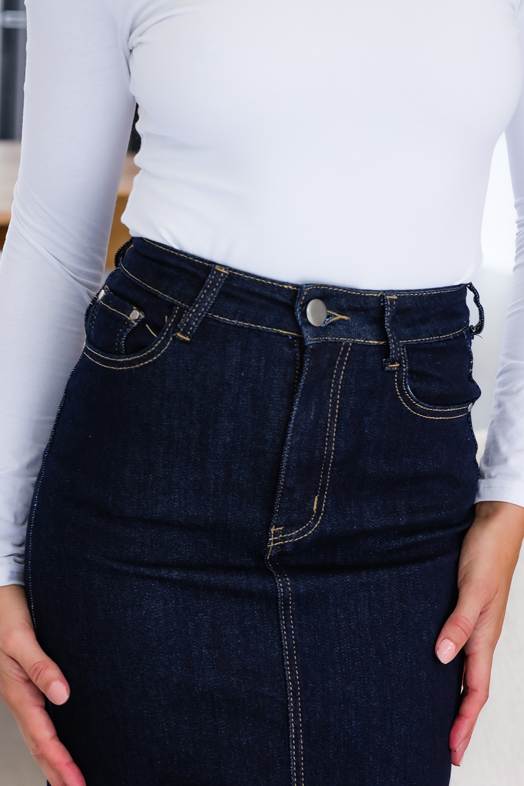 FINAL SALE | Alana Denim Maxi Skirt Dark Indigo Wash