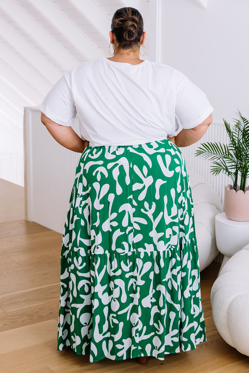 Final Sale Alani Maxi Skirt Weekend Print Green