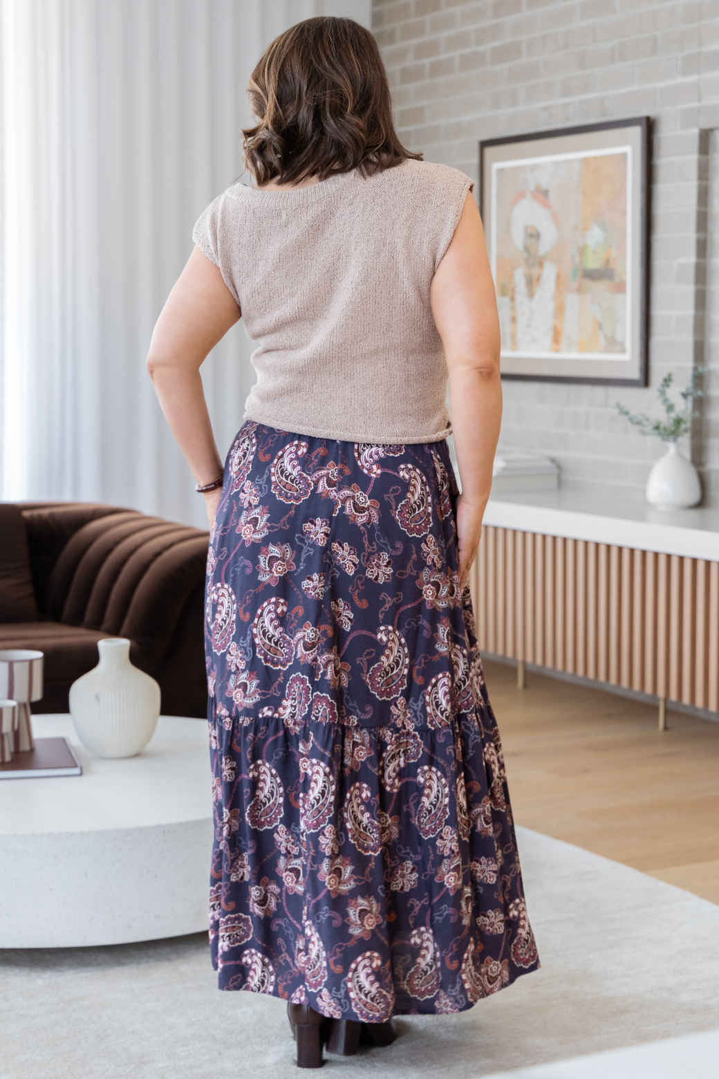Alannah Maxi Skirt Pagonia Print Slate