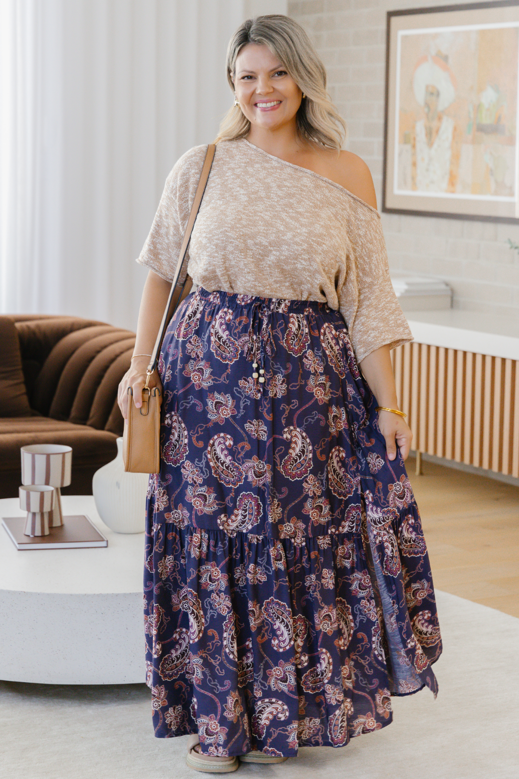 Alannah Maxi Skirt Pagonia Print Slate