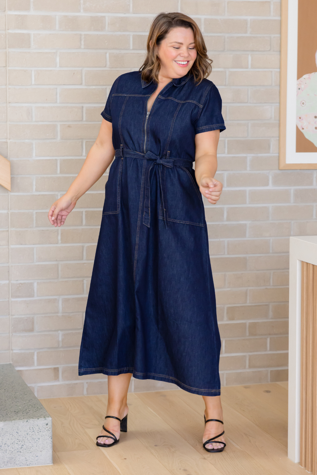 Allison Maxi Denim Dress Indigo