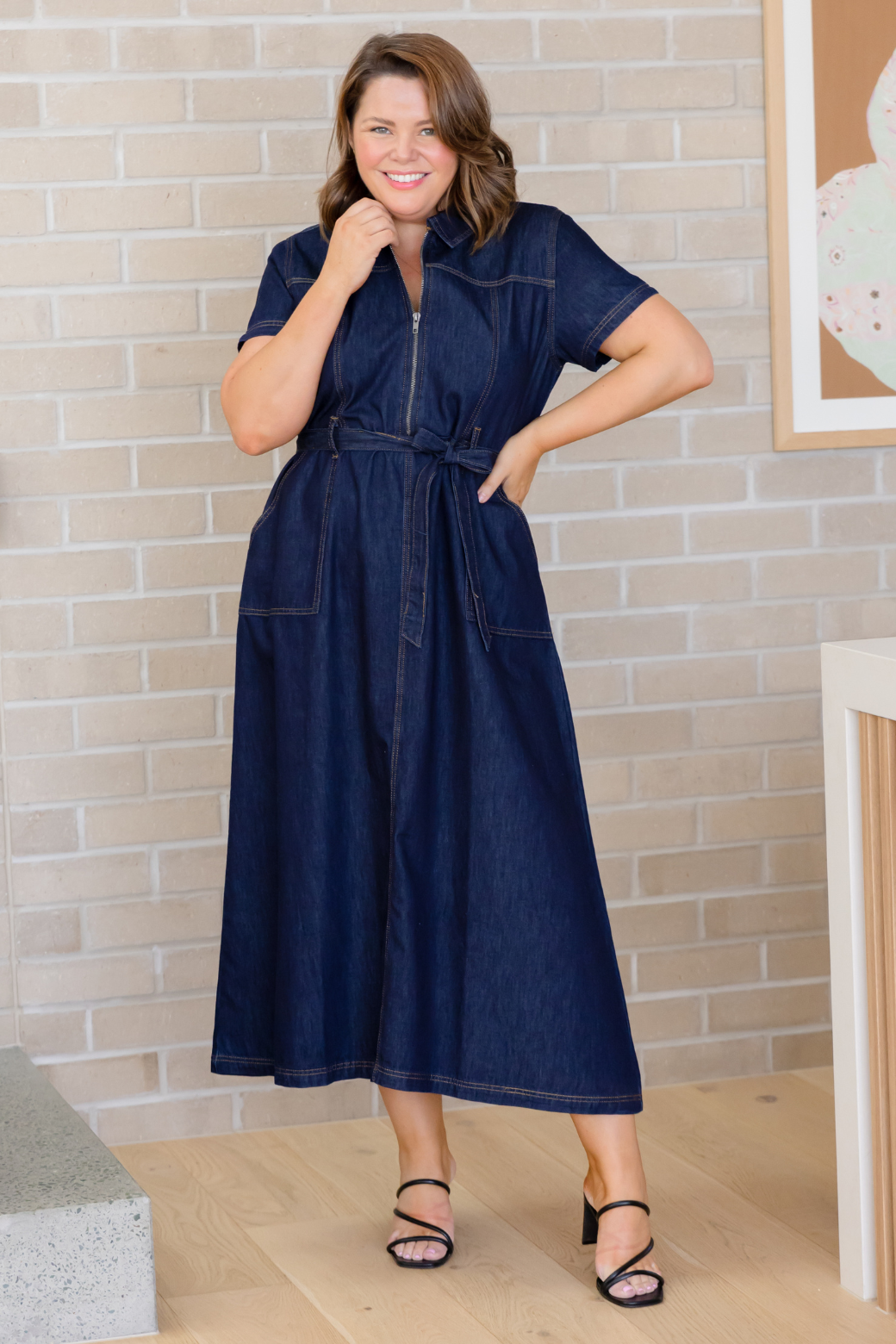 Allison Maxi Denim Dress Indigo
