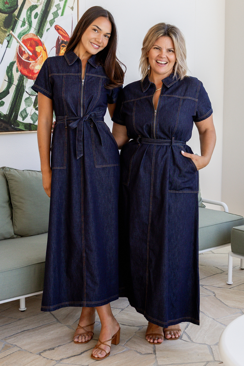 Allison Maxi Denim Dress Indigo