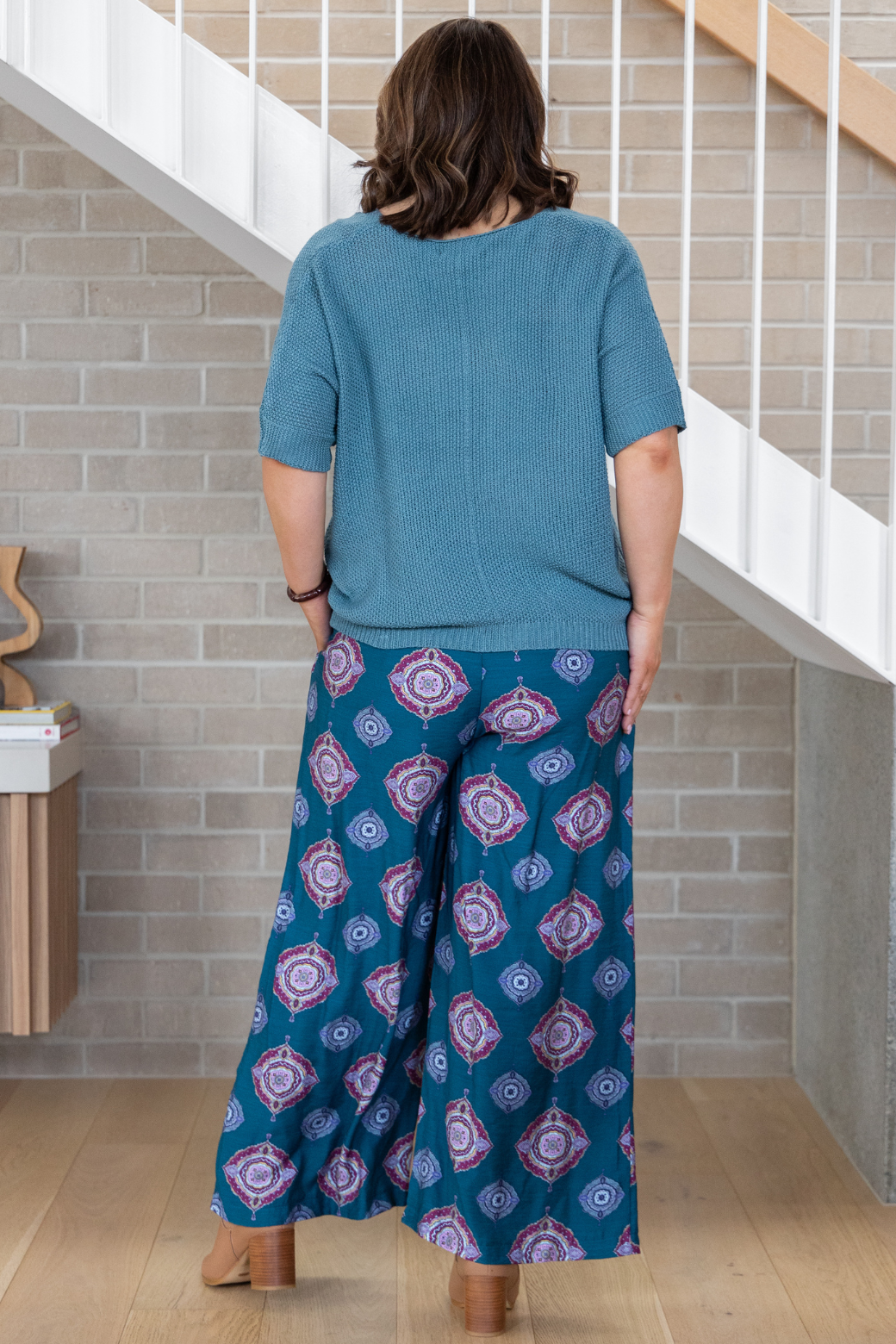 Amelia Pant Zara Print Teal
