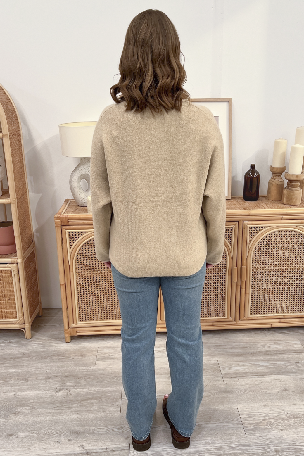 Amy Crop Knit Latte