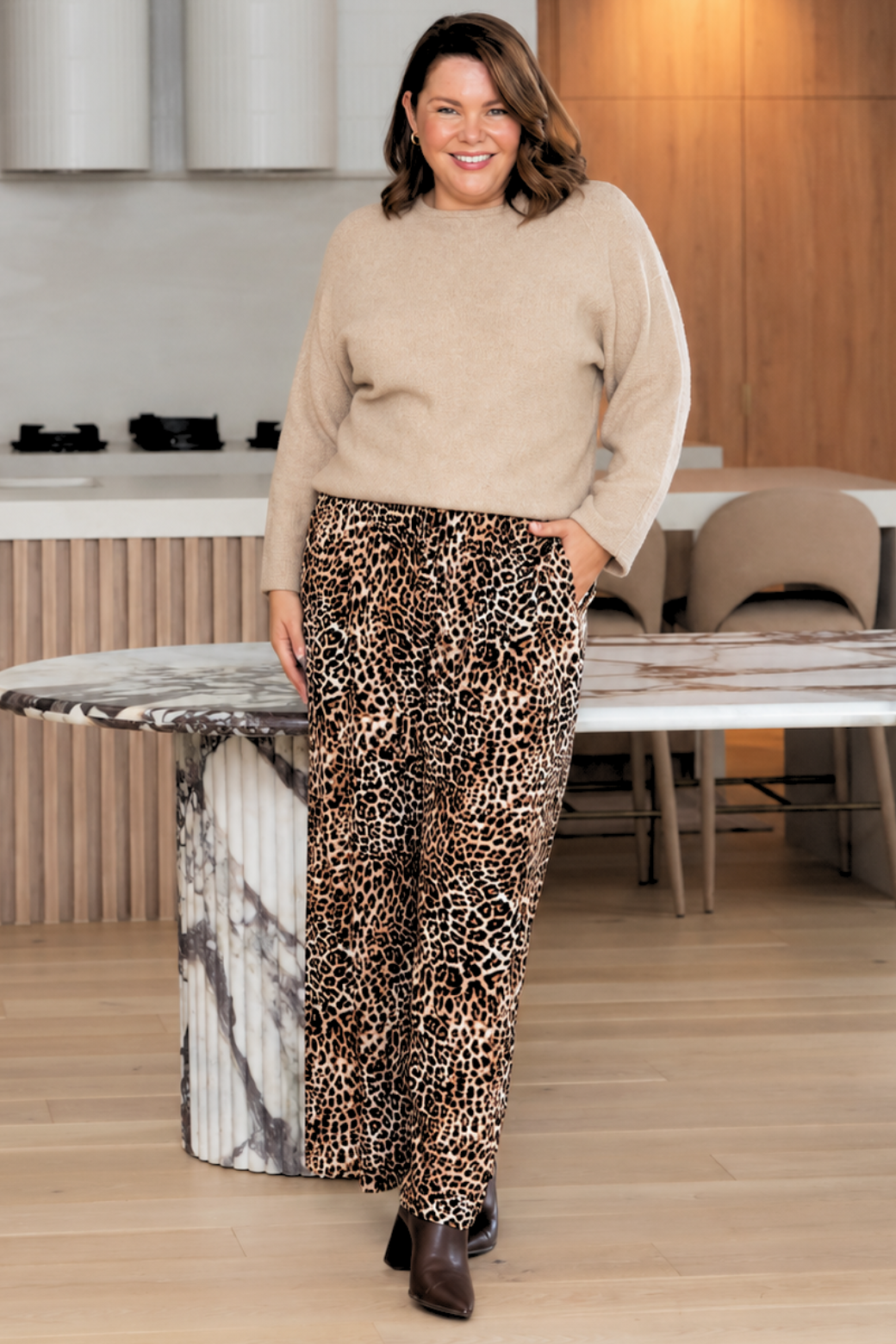 Amy Crop Knit Latte