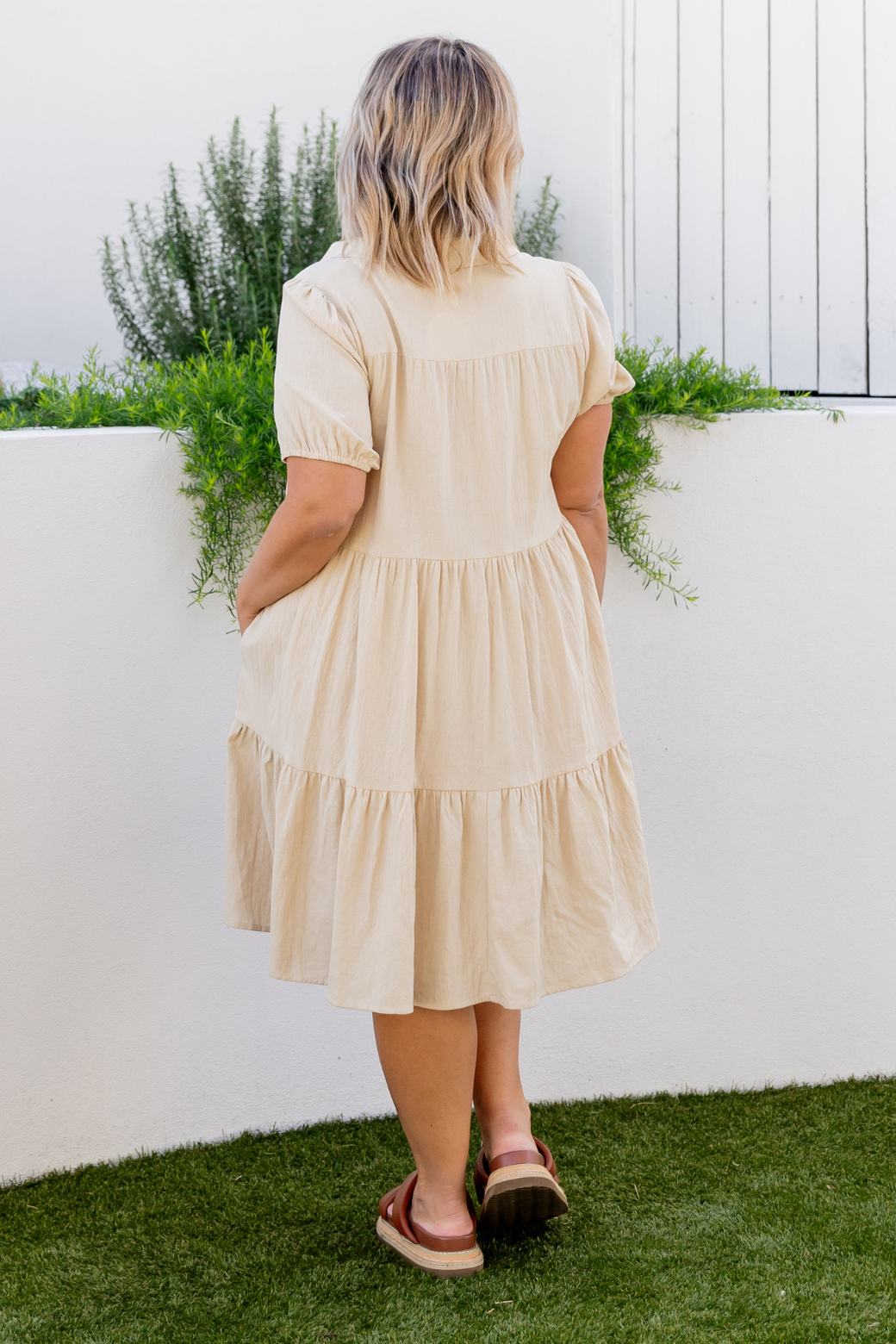 Anderson Short Sleeve Dress Natural