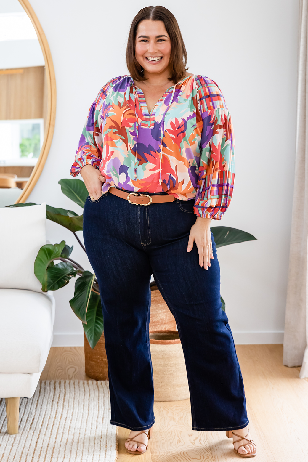 Final Sale l Angela Blouse Phoenix Multi