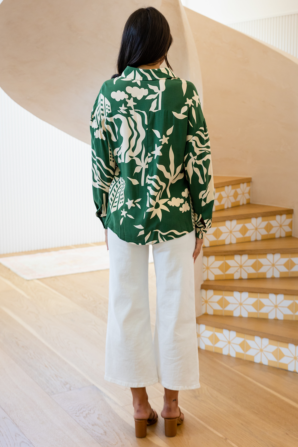 Final Sale | Anita Top Alicen Print Green