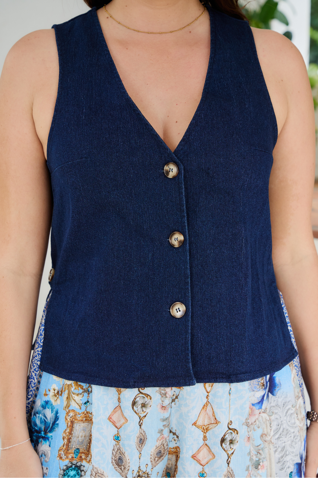 Annabelle Denim Vest Indigo