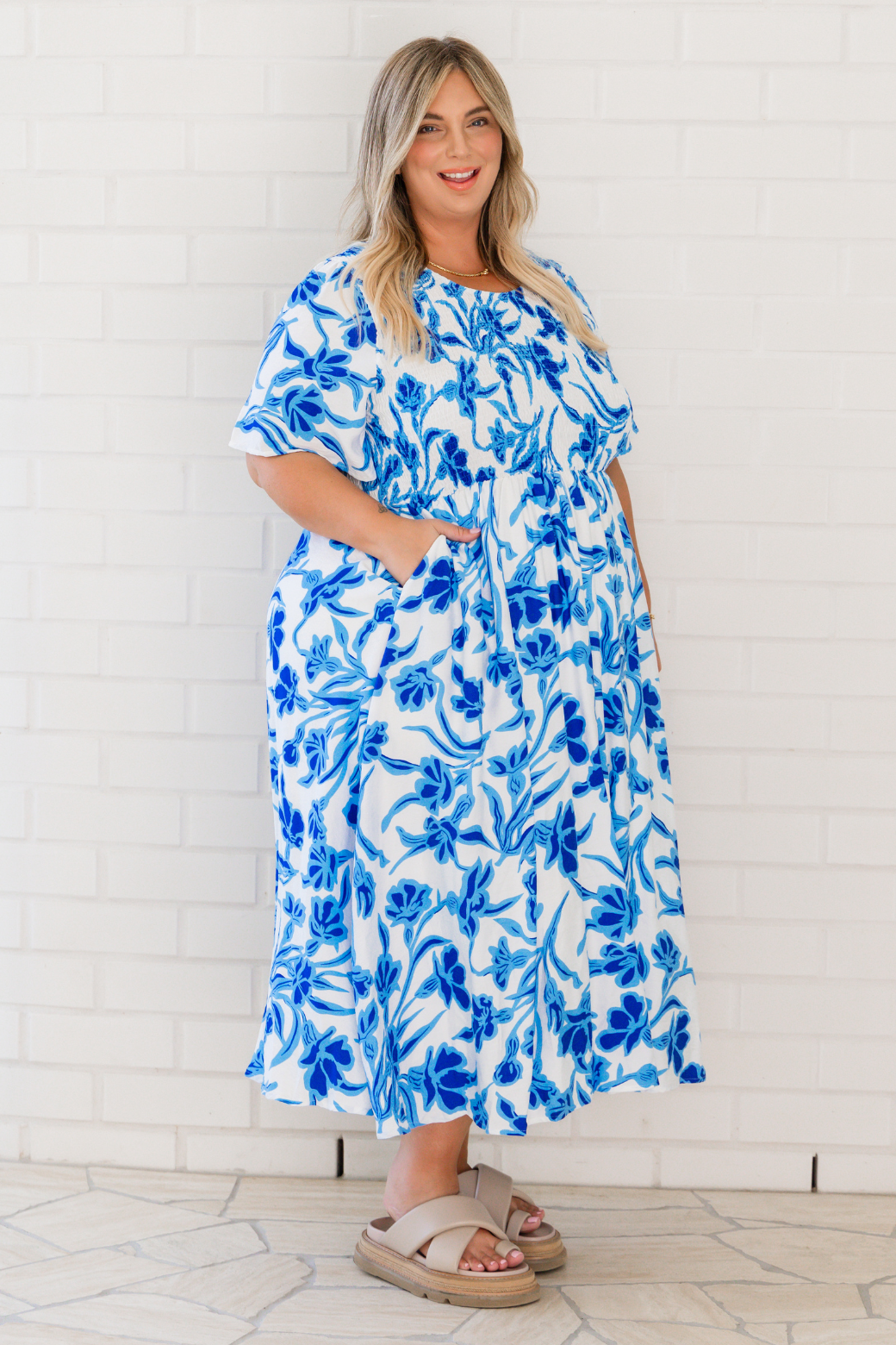 Annalee Midi Dress Hudson Print