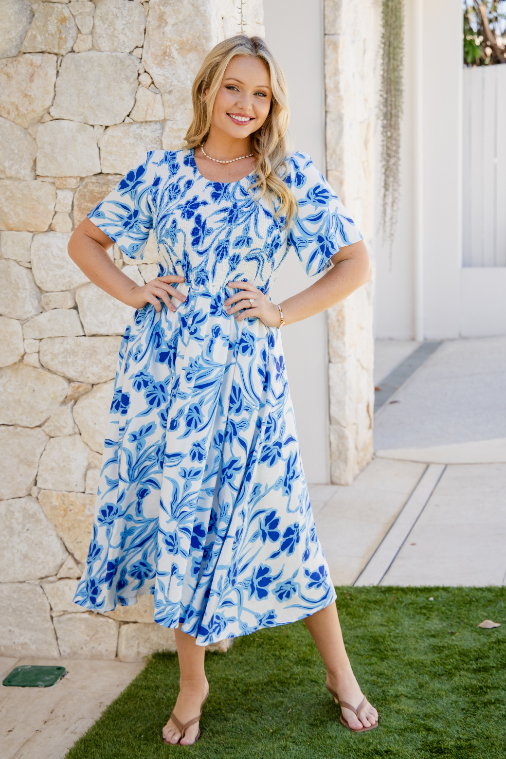 Annalee Midi Dress Hudson Print