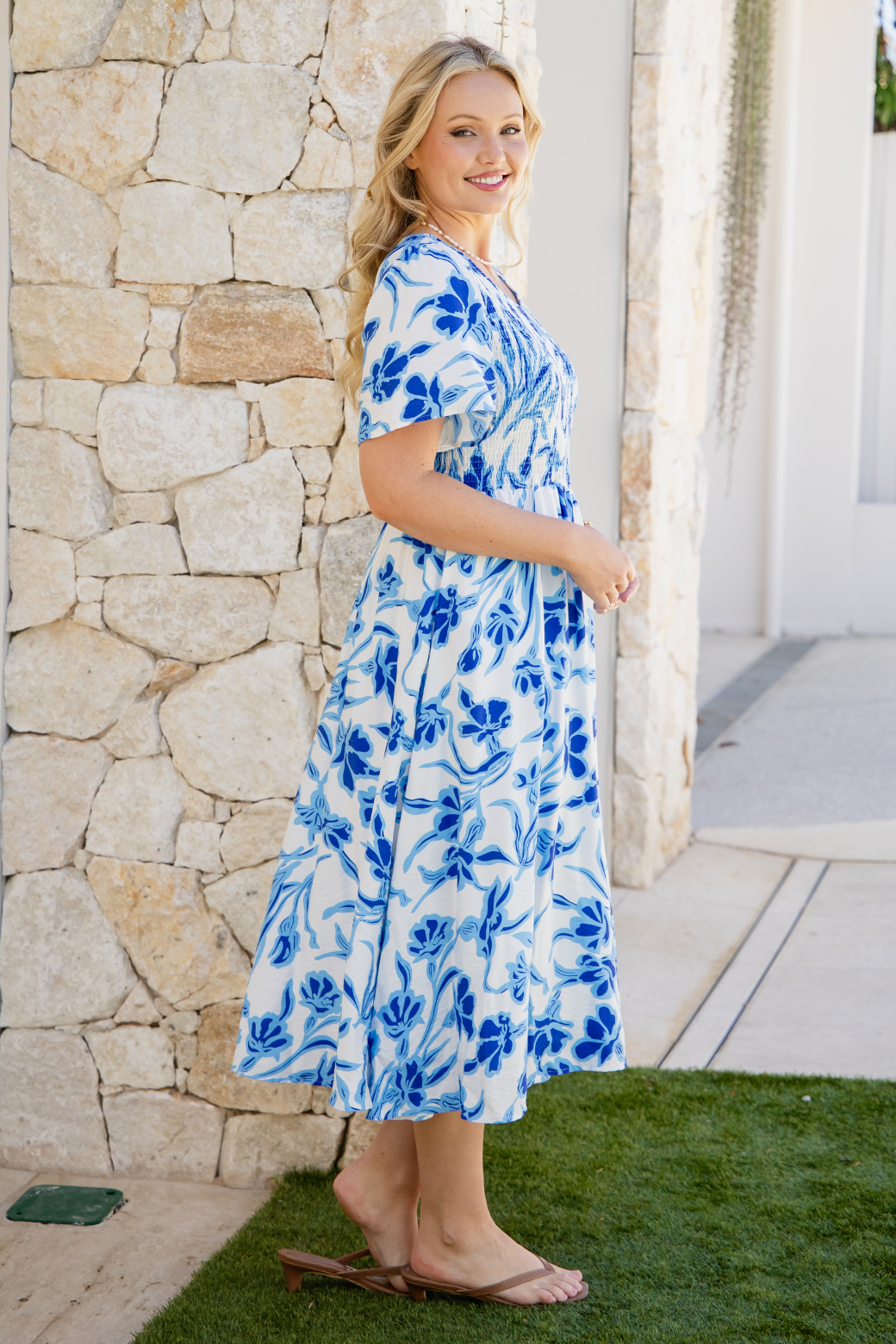 Annalee Midi Dress Hudson Print