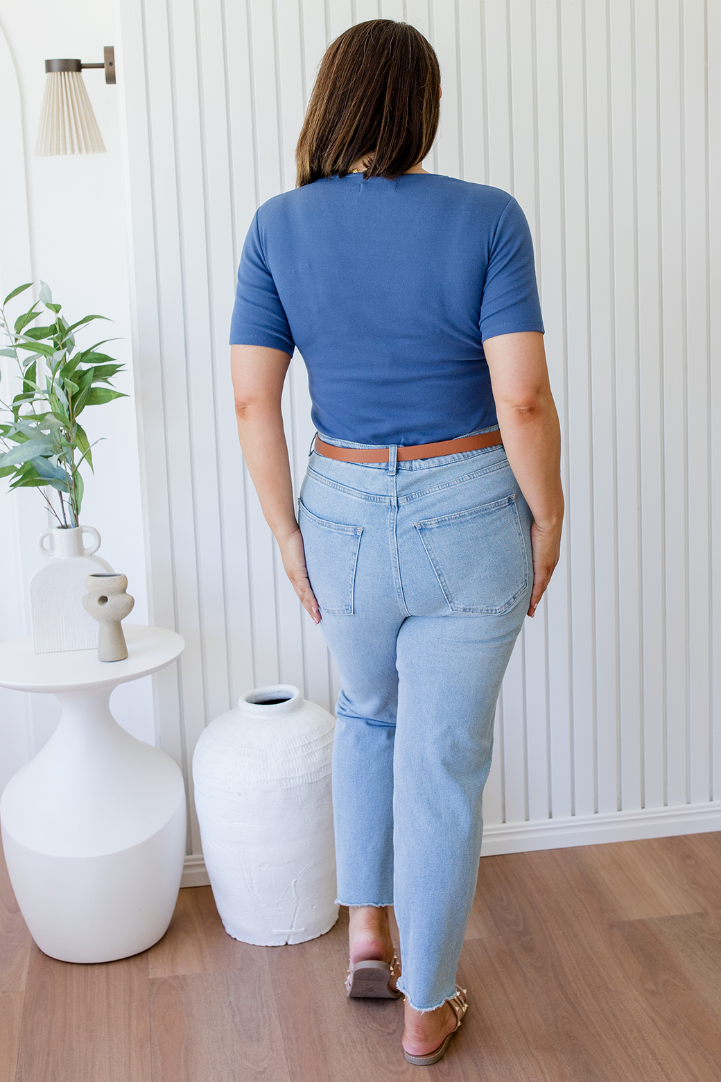 Final Sale | Annie Twist Tee Navy