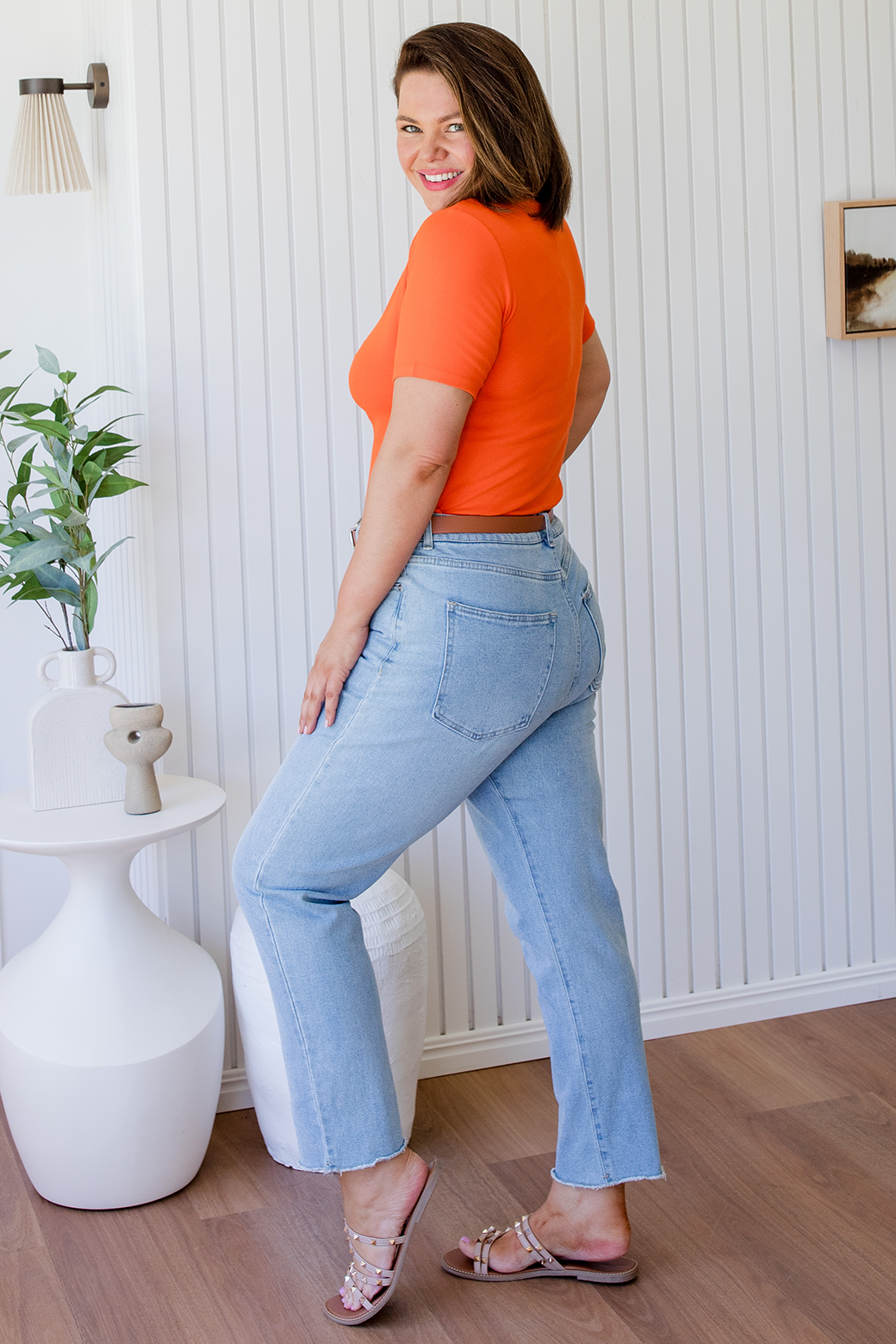 Final Sale | Annie Twist Tee Orange