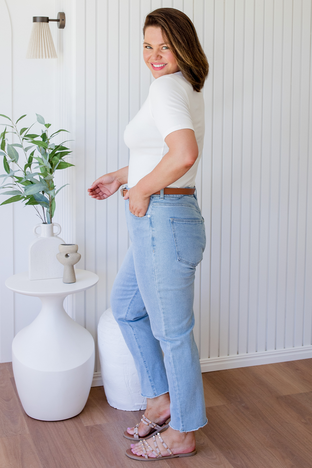 Final Sale | Annie Twist Tee White