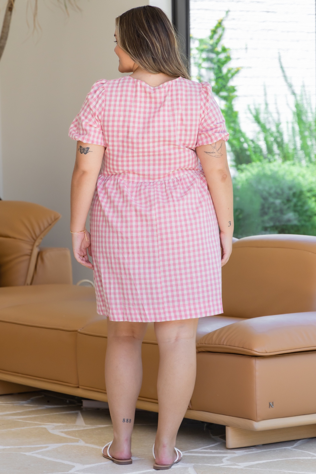 Aster Dress Pink Gingham