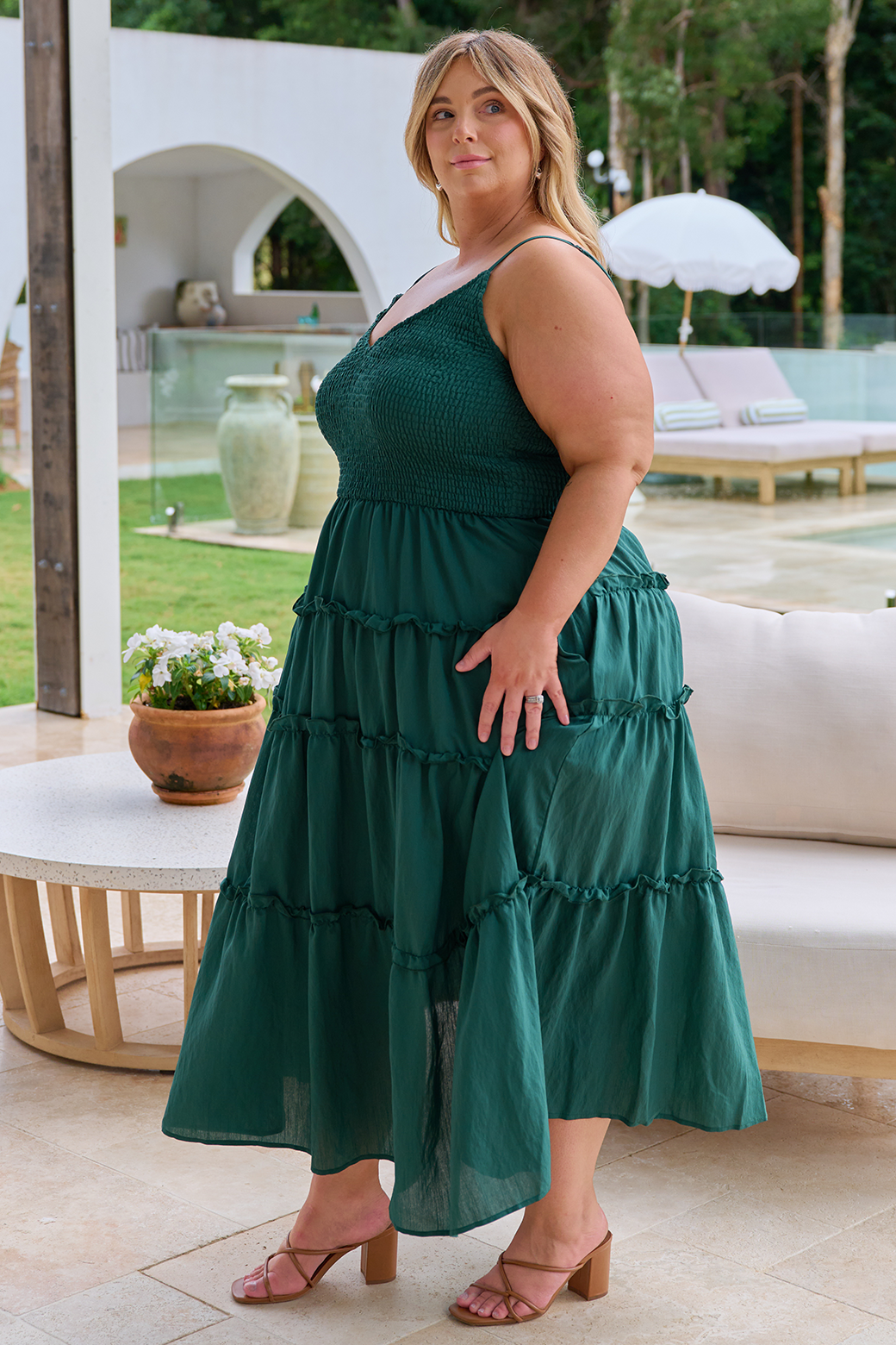 Final Sale | Austen Midi Dress Forest Green