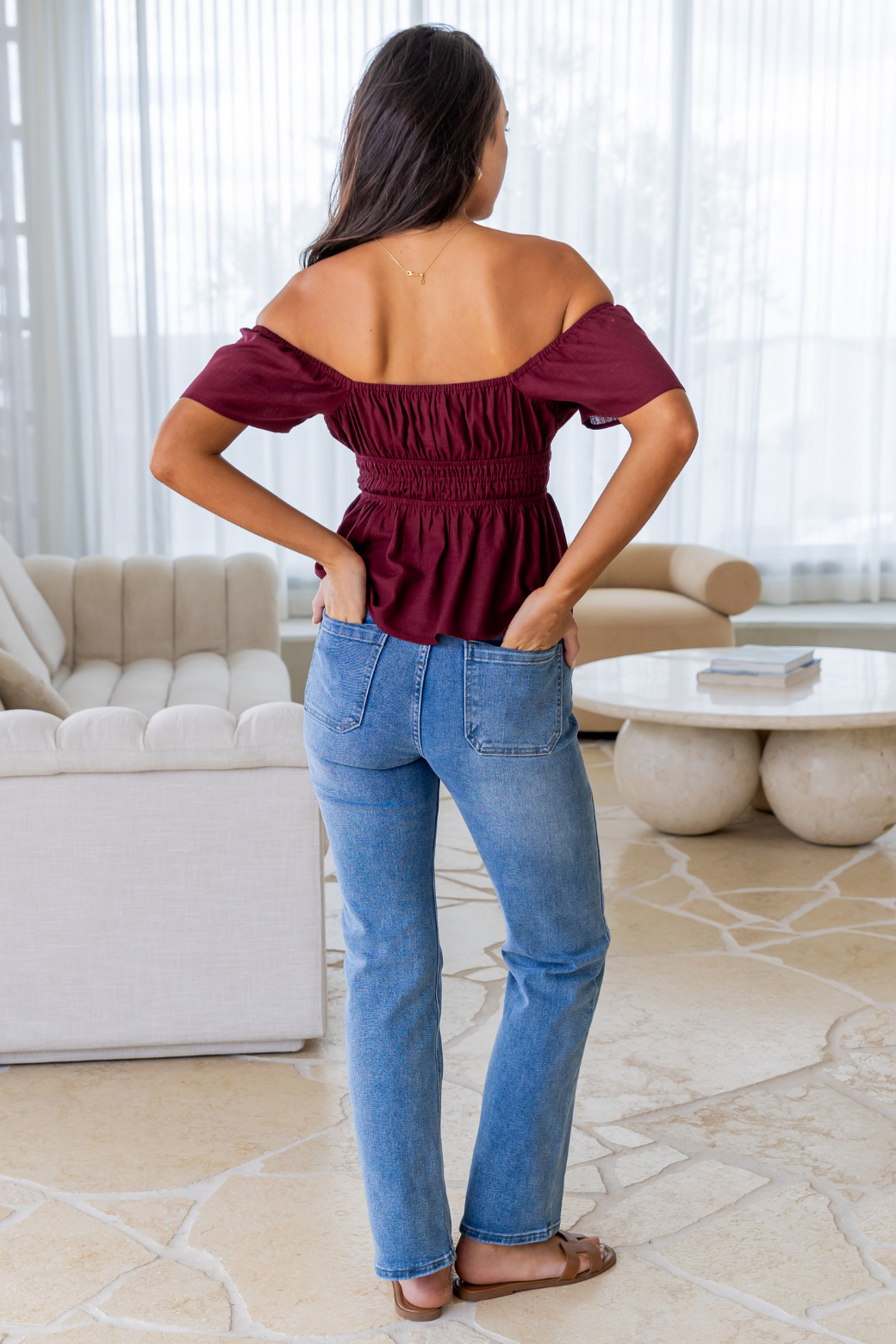 Beck Top Burgundy