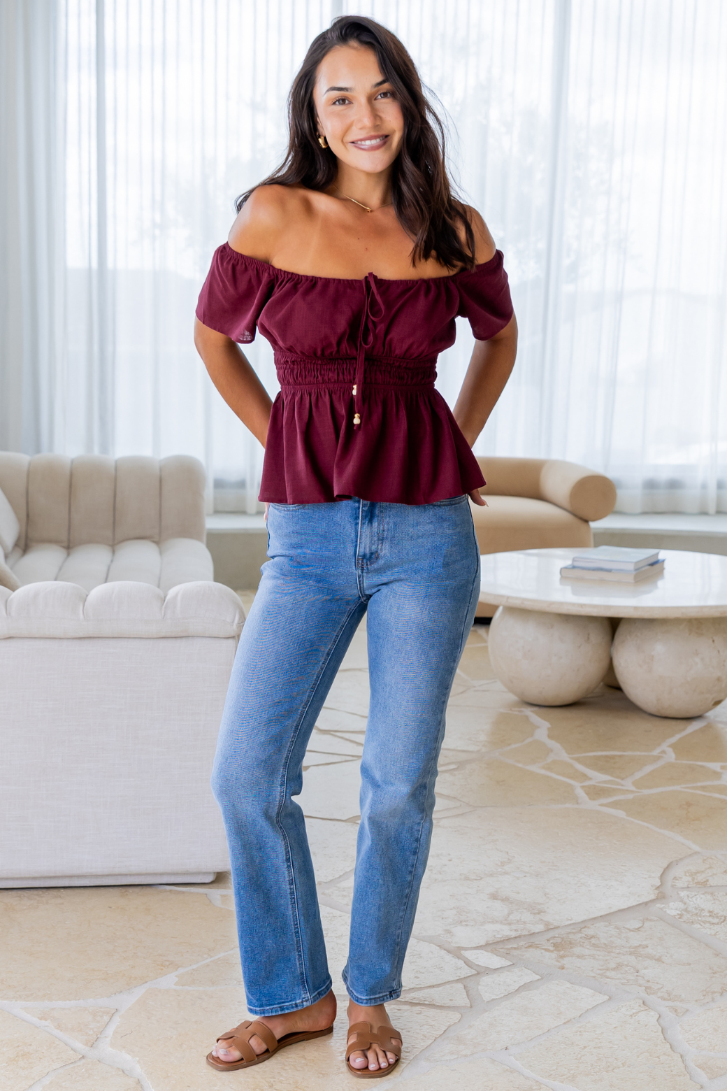 Beck Top Burgundy