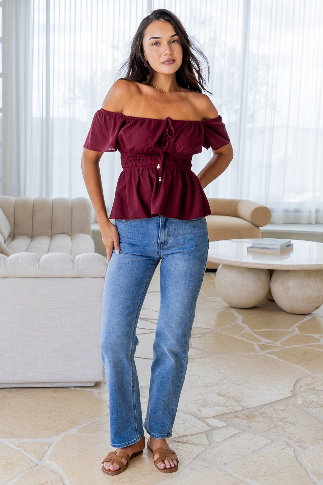 Beck Top Burgundy