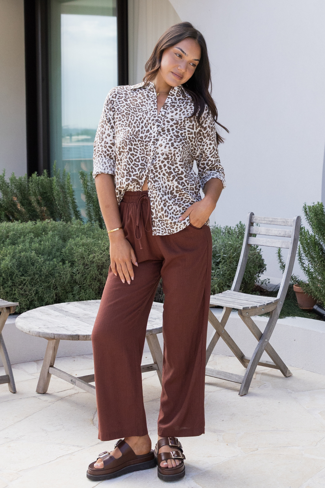 Bella Long Sleeve Shirt Snow Leopard