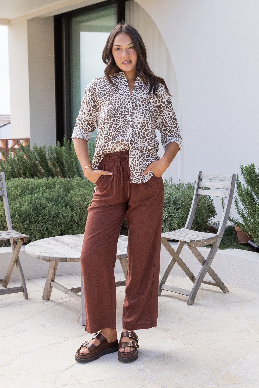 Bella Long Sleeve Shirt Snow Leopard