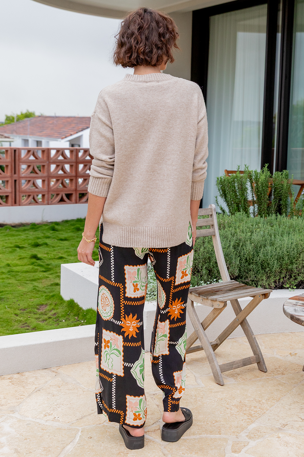 Bilson Wool Blend Crew Neck Jumper Latte