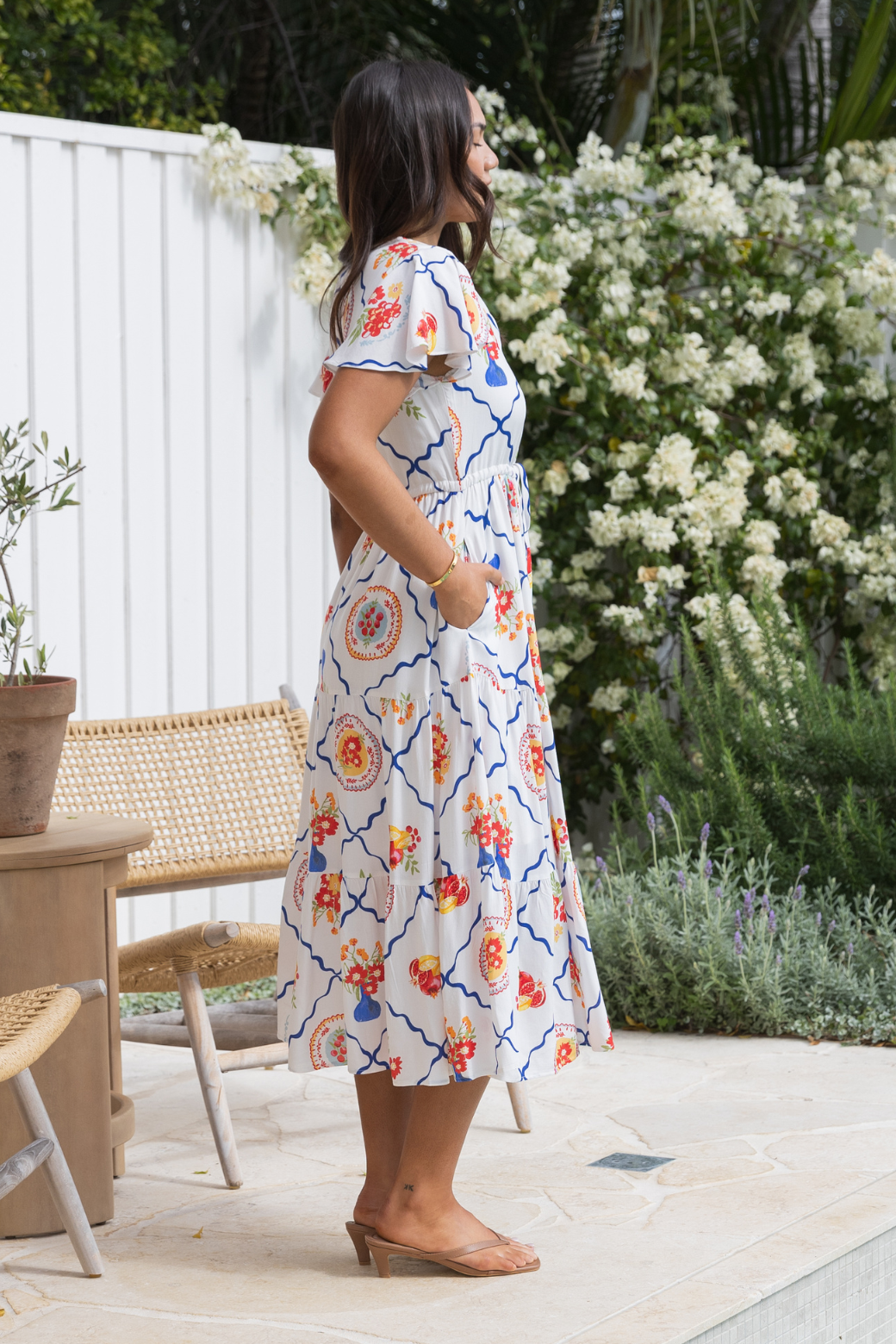 Bonnie Midi Dress Picnic Print