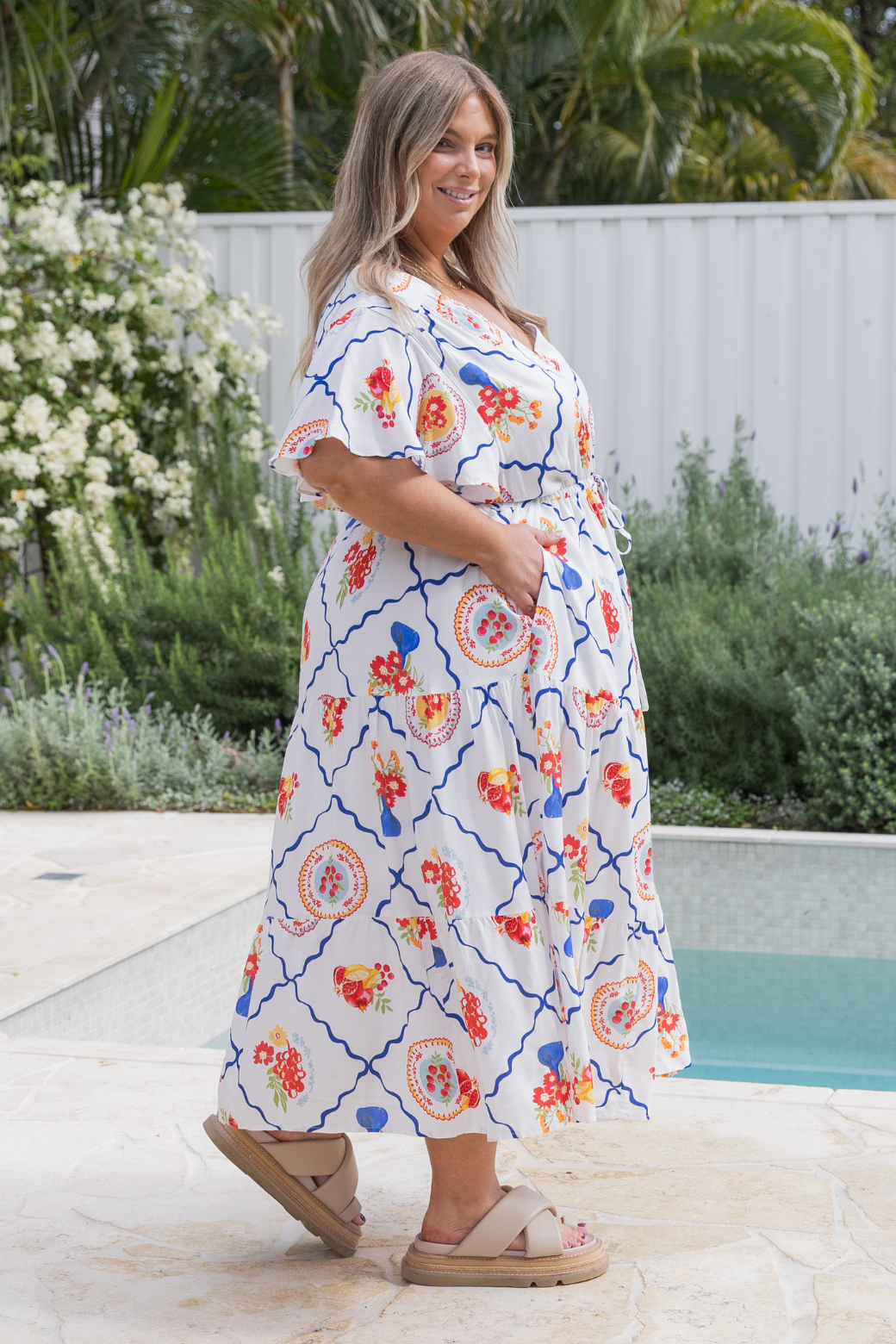 Bonnie Midi Dress Picnic Print