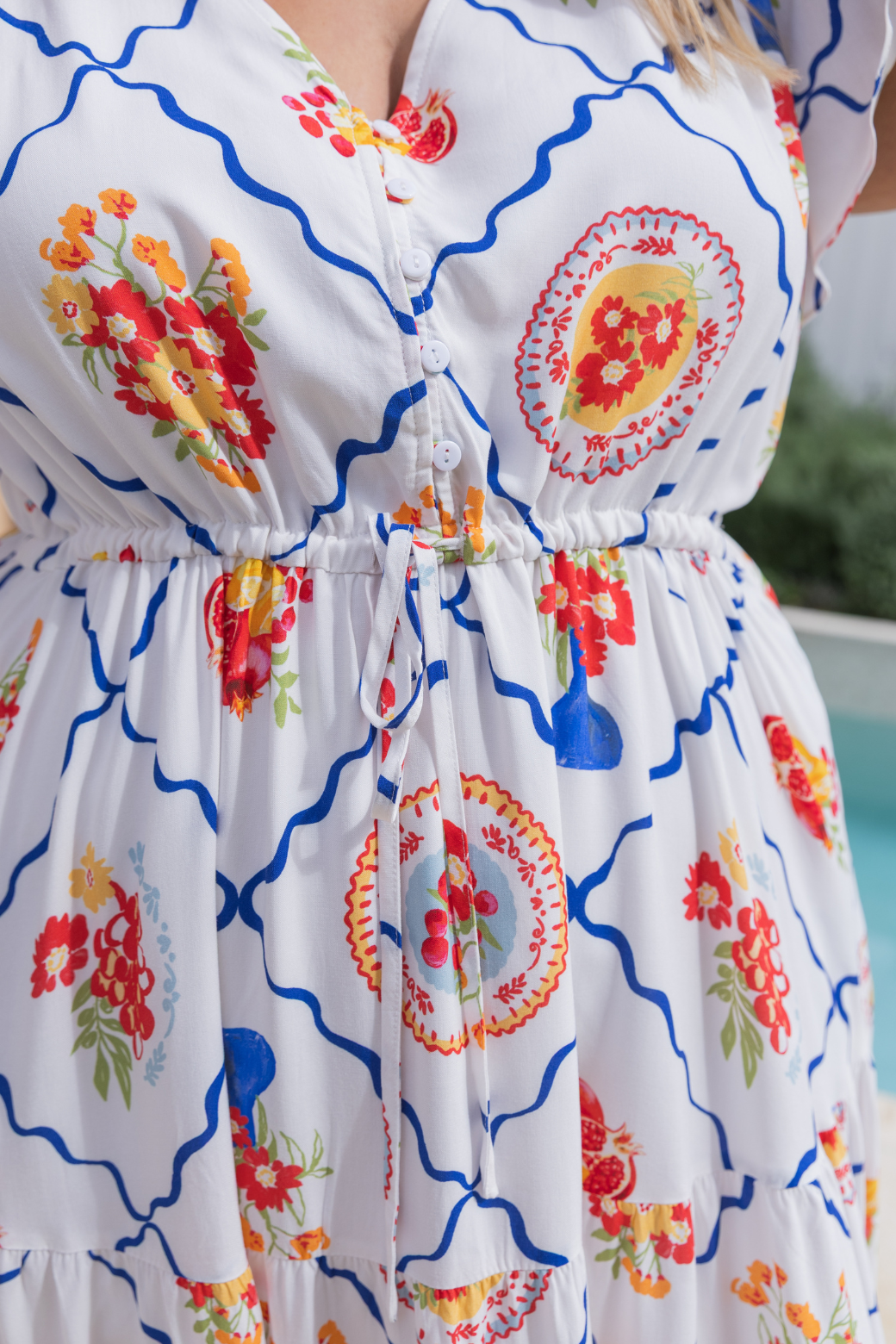 Bonnie Midi Dress Picnic Print