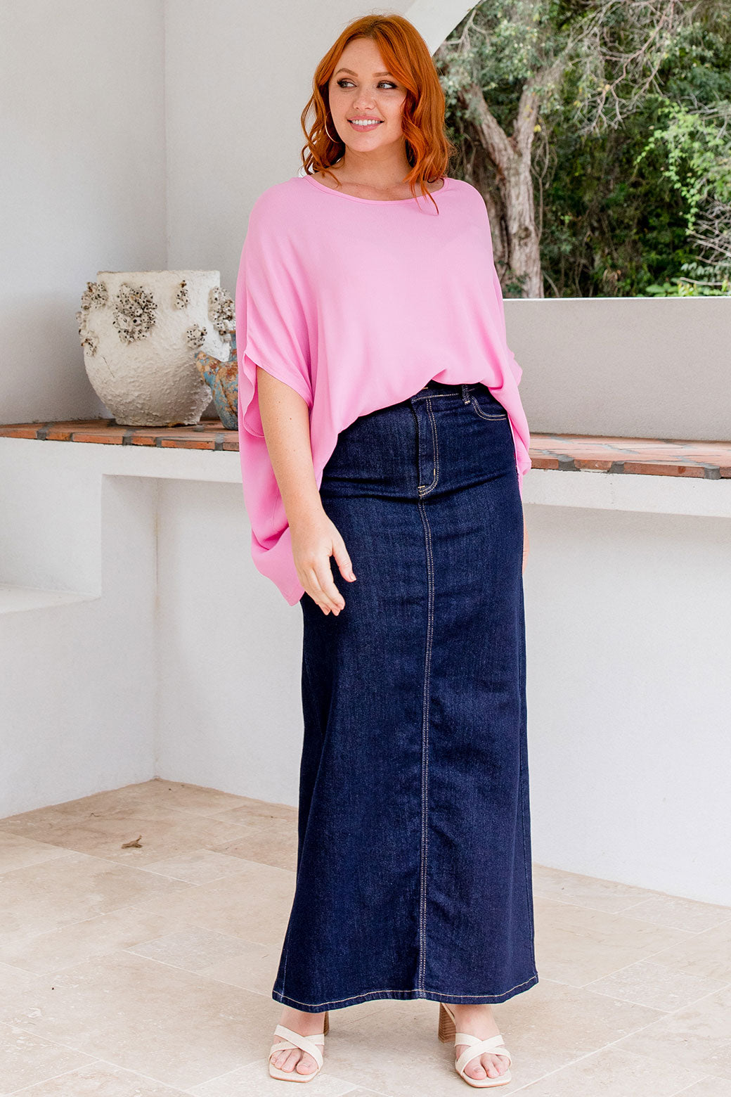 Brodie Drape Top Pink