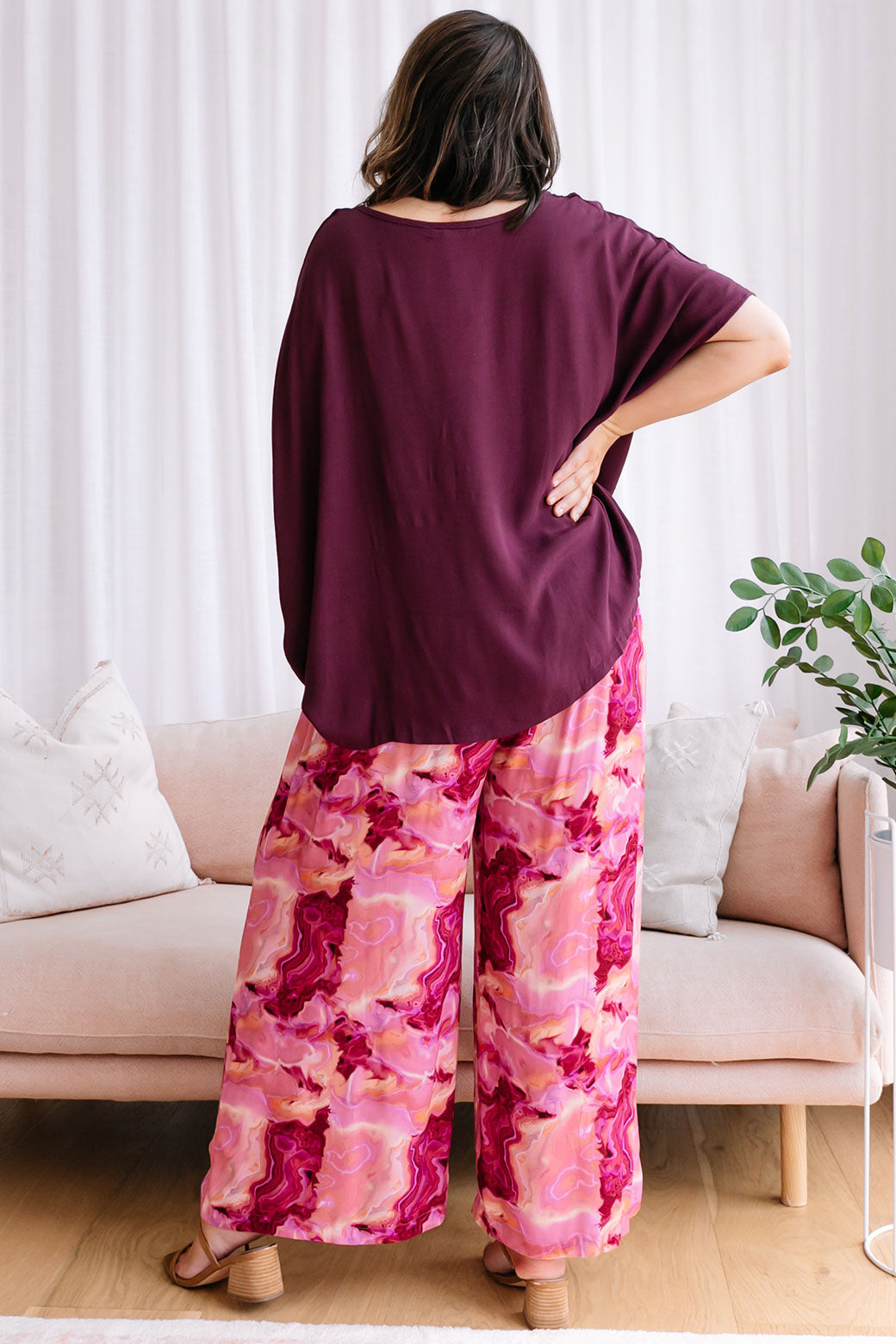 Brodie Drape Top Plum