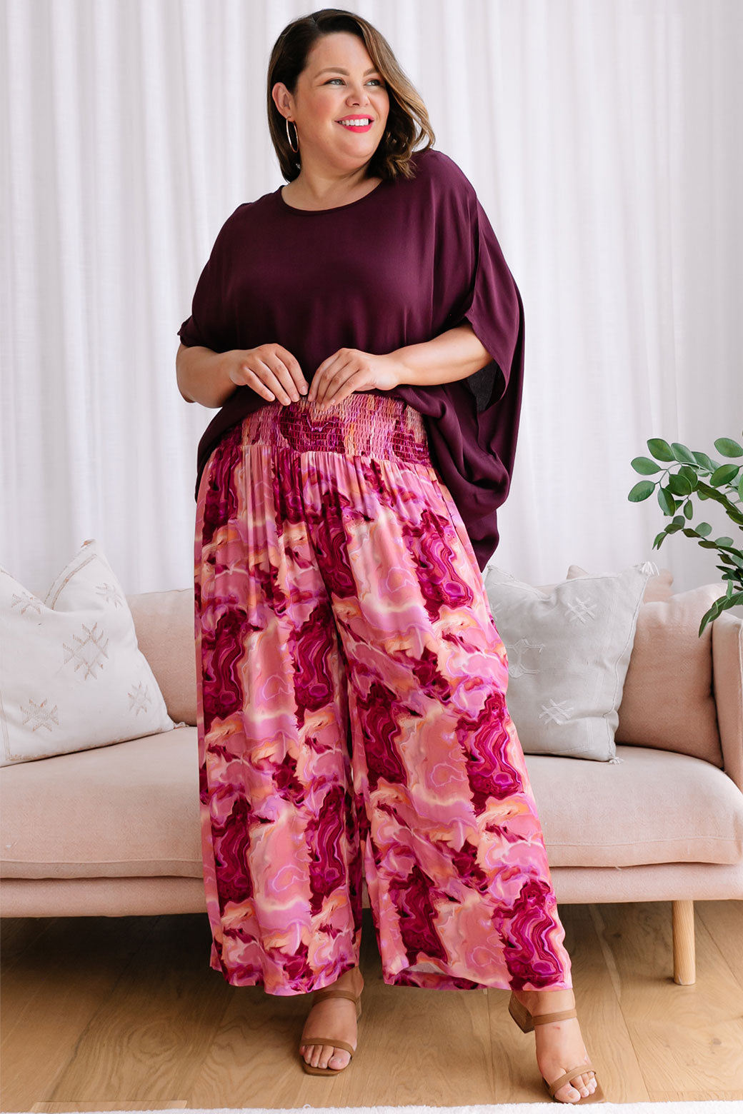 Brodie Drape Top Plum