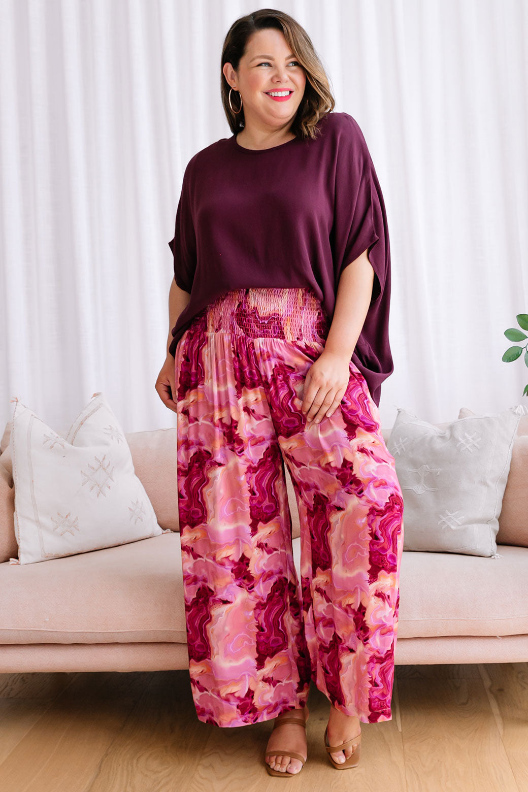 Brodie Drape Top Plum