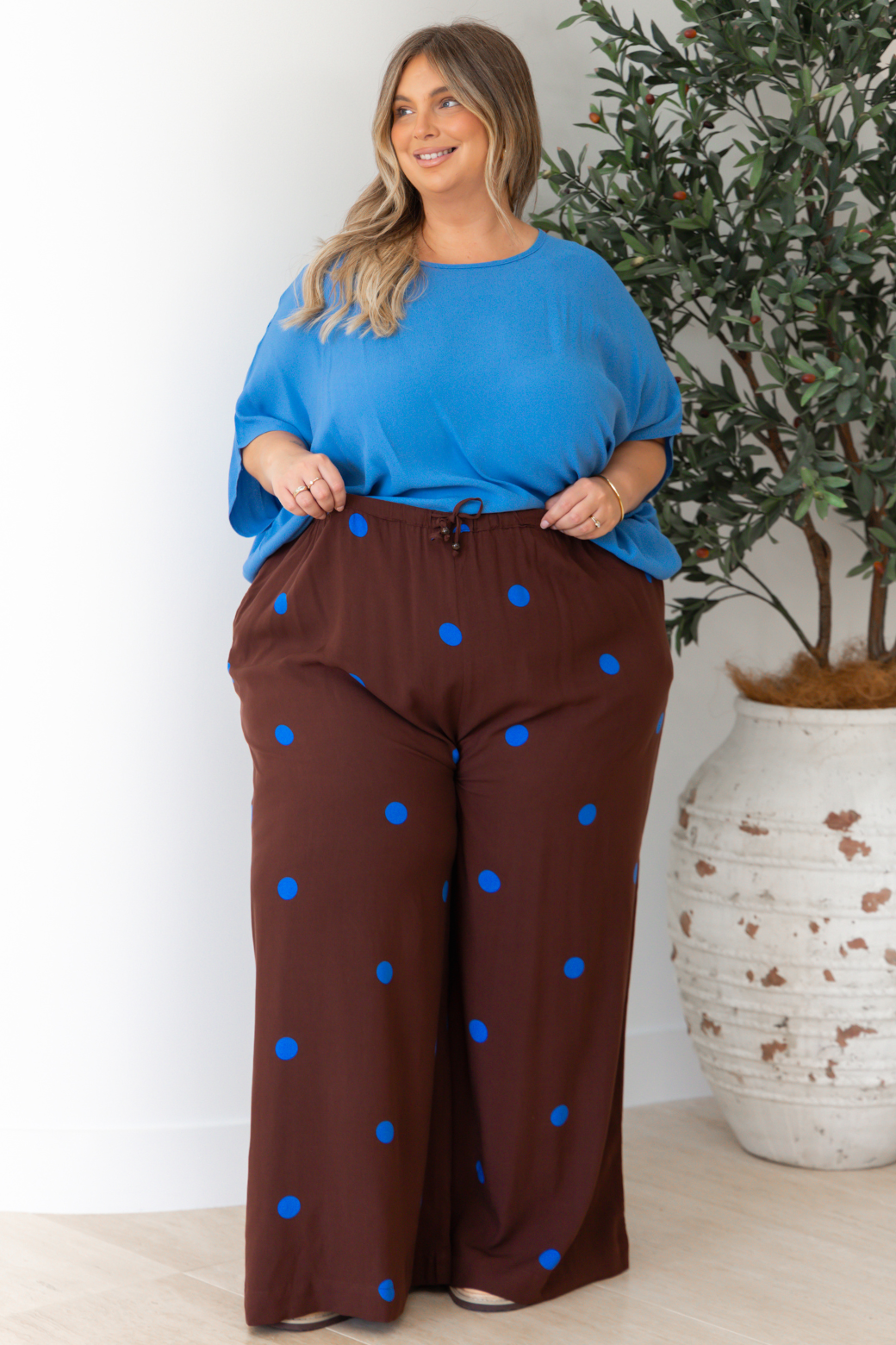 Brodie Drape Top Bluebell
