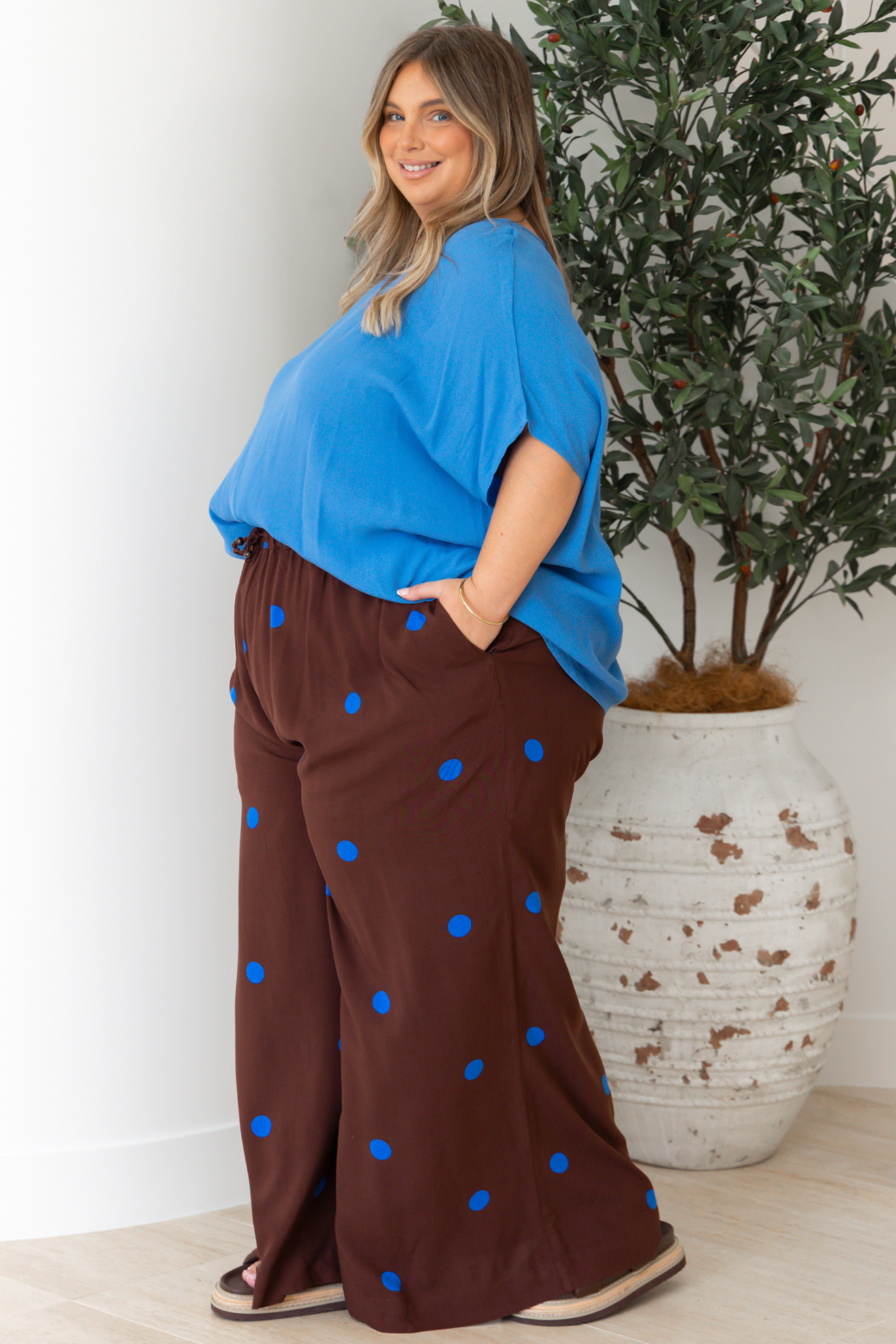 Brodie Drape Top Bluebell