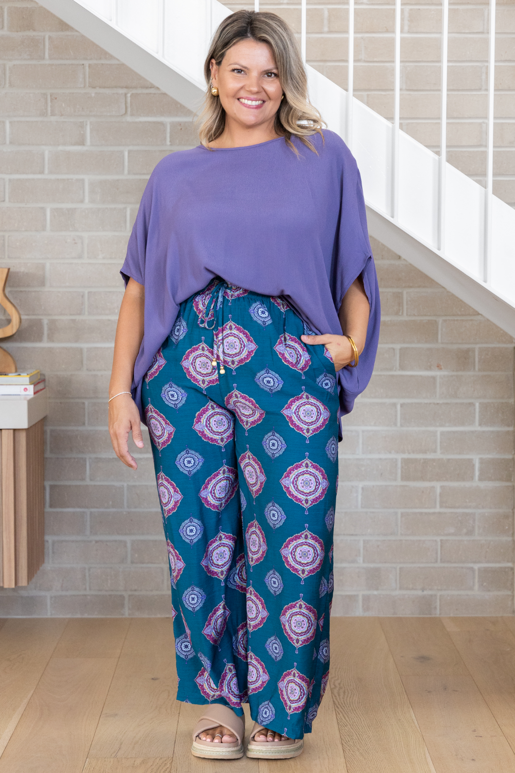 Brodie Drape Top Dusk Purple