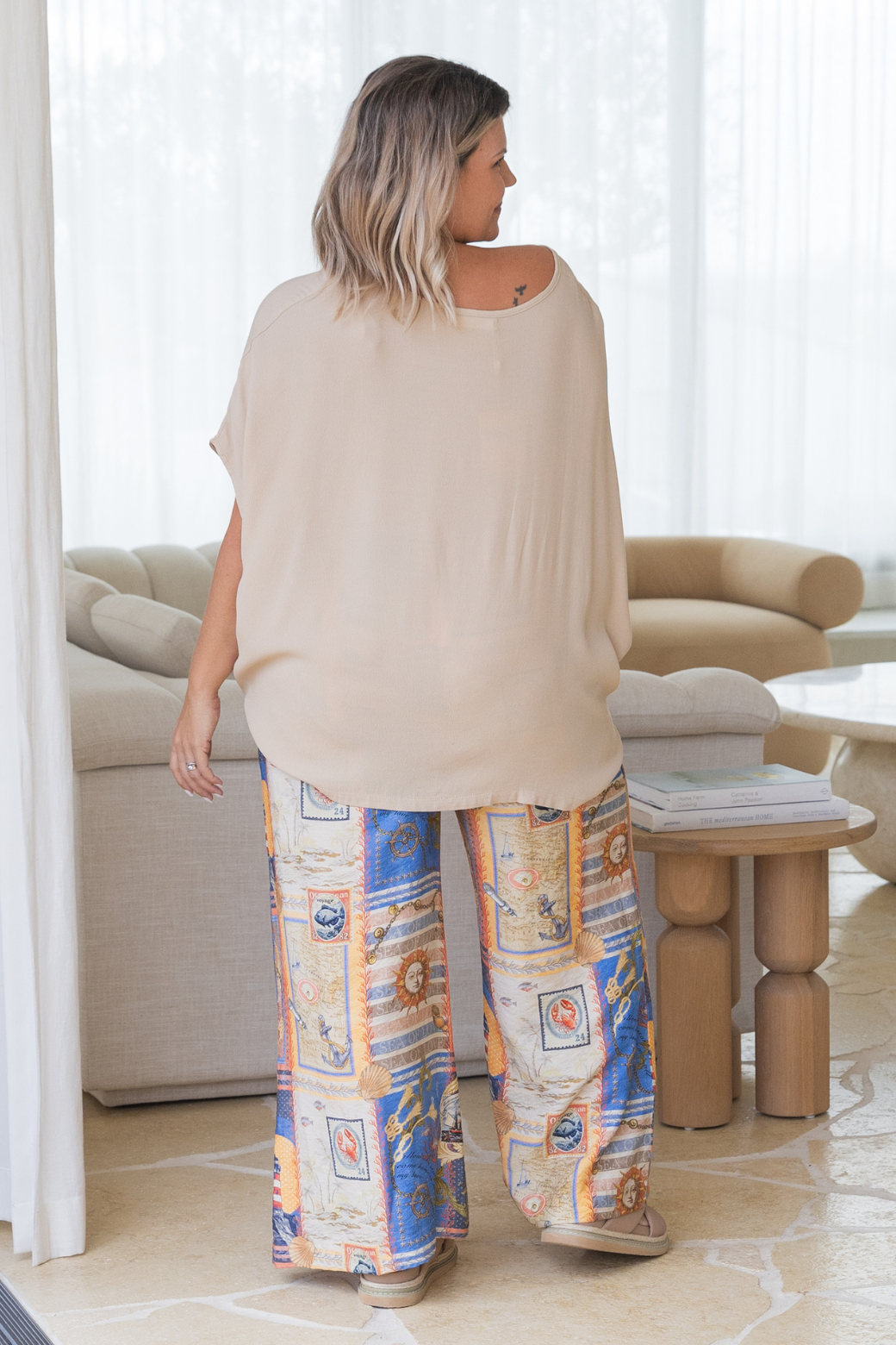 Brodie Drape Top Natural